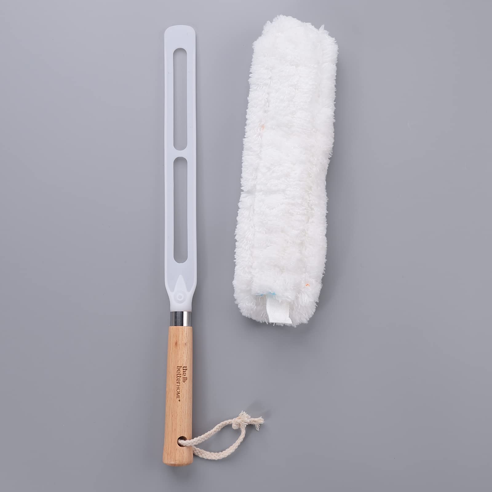 Premium Microfiber Feather Duster with Handle - Long Reach Dusting Brush for Home Cleaning | Fan & Ceiling Cleaning Tool | Reusable Cleaning Supplies (1 Pack) | Perfect for Dusting Furniture, Ceiling Fans & Hard-to-Reach Areas