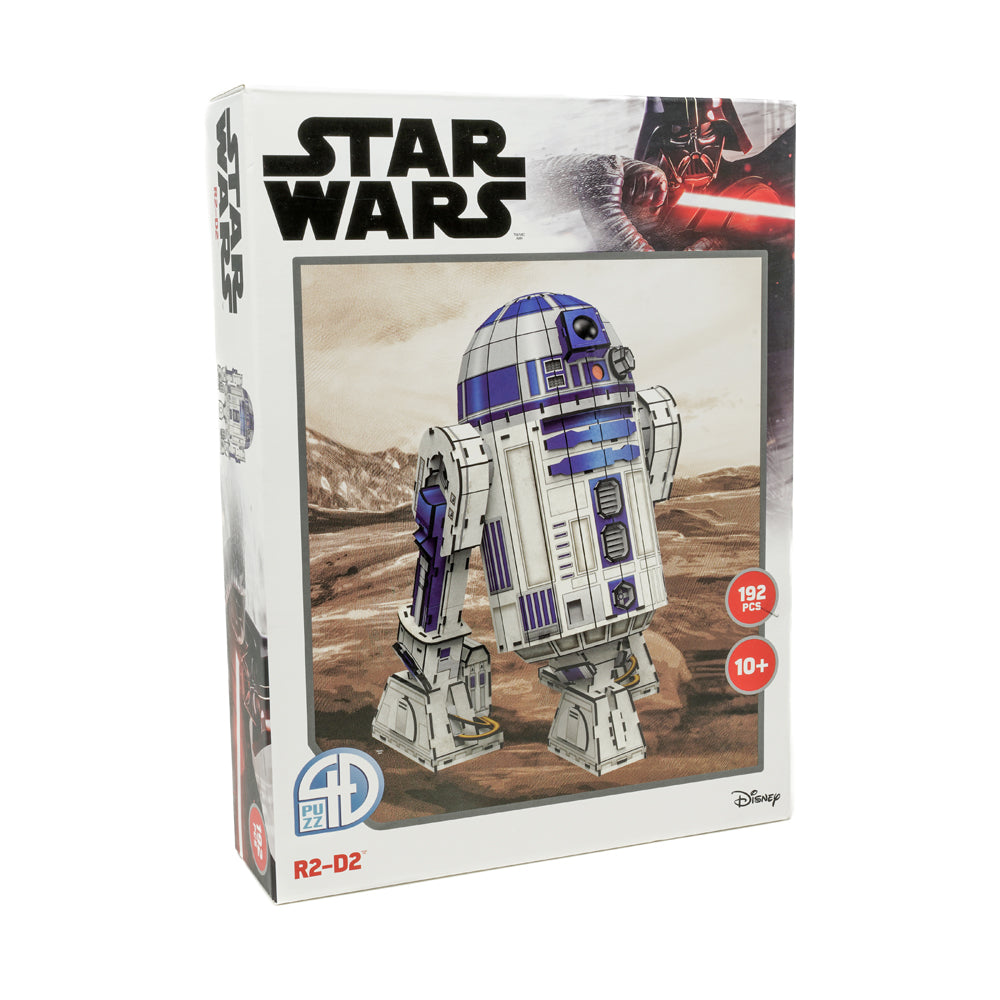 Star Wars R2D2 4D Cityscape 192-Piece Paper Model Kit - DIY 3D Puzzle for Home Decor & Gift for Sci-Fi Fans
