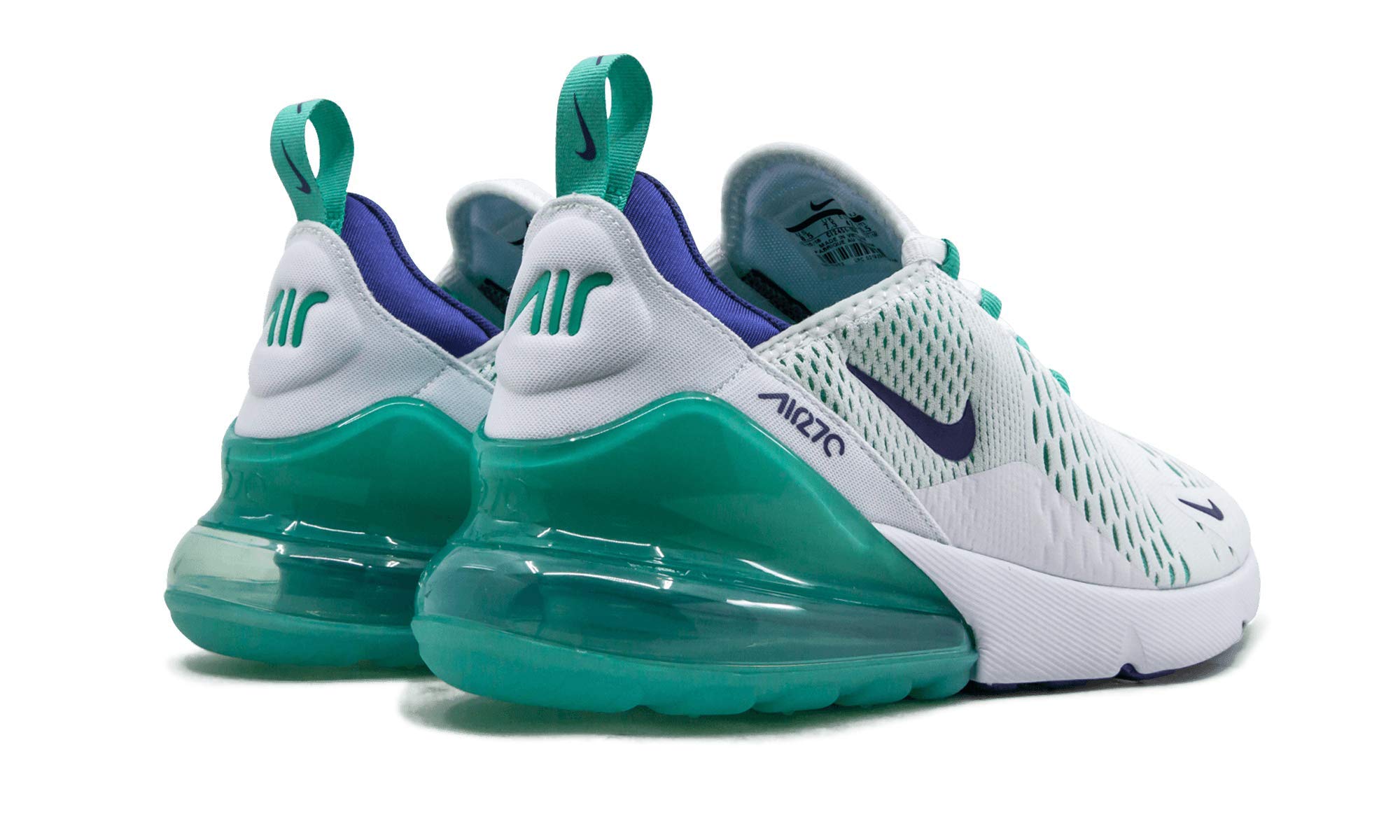 Nike Air Max 270 Men's Running Shoes - White/Hyper Jade - Lightweight Cushioned Sneakers for Jogging, Gym & Casual Wear