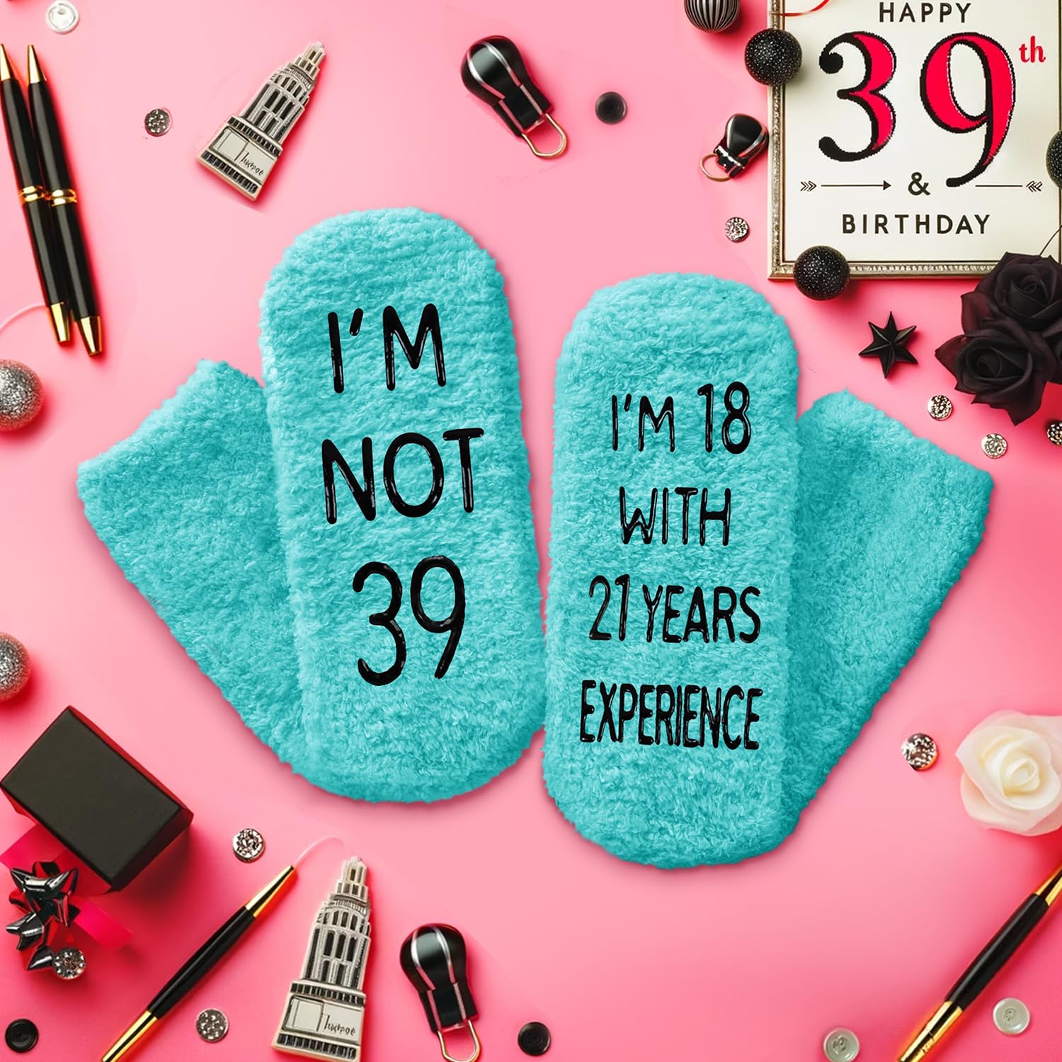HappyPop Funny Birthday Socks for Women & Men - Novelty Gift for 30s & 40s (31-39 Years Old) - Perfect for Birthday Parties, Gag Gifts & Special Occasions