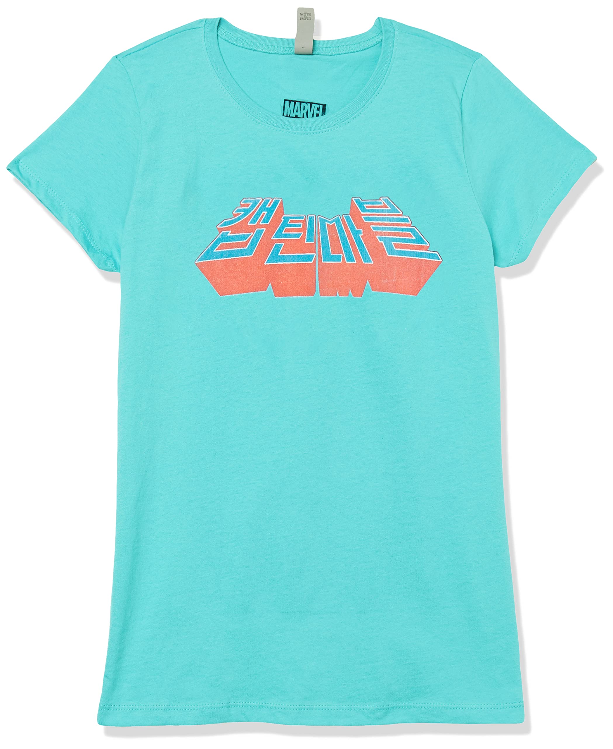 Marvel Girl's Korean Style Graphic T-Shirt - Cute & Trendy Cotton Tee for Women & Teens - Perfect for Casual Wear, Street Fashion & K-Pop Fans