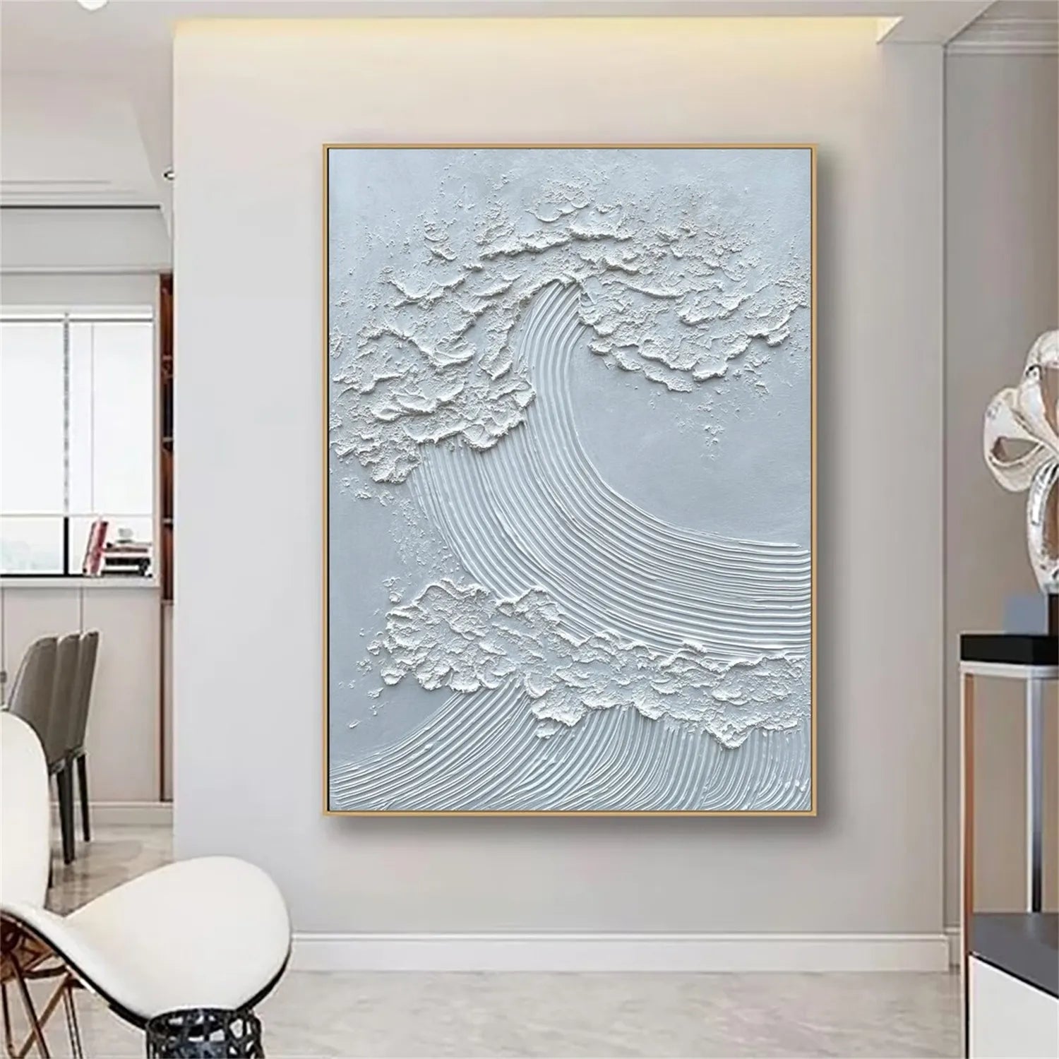 Minimalist Textured Plaster Art Painting - Modern Abstract Wall Decor for Living Room, Bedroom & Office | #MM281