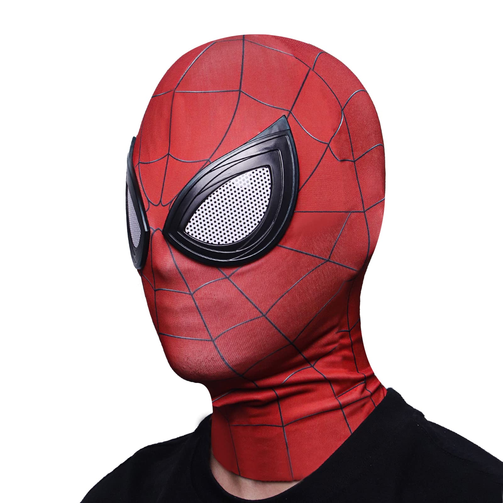 Premium Superhero Mask for Cosplay - Elastic Cloth Fabric Role-Playing Prop (3D Red) | Perfect for Halloween, Comic Con & Costume Parties
