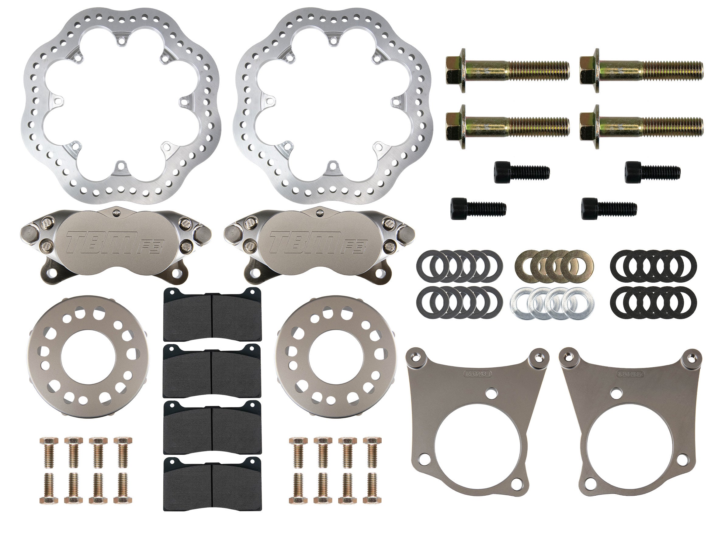 04-10 Cadillac XLR TBM Drag Racing Brake Kit with Factory Hub Reuse - High Performance Braking System for Track & Street Racing