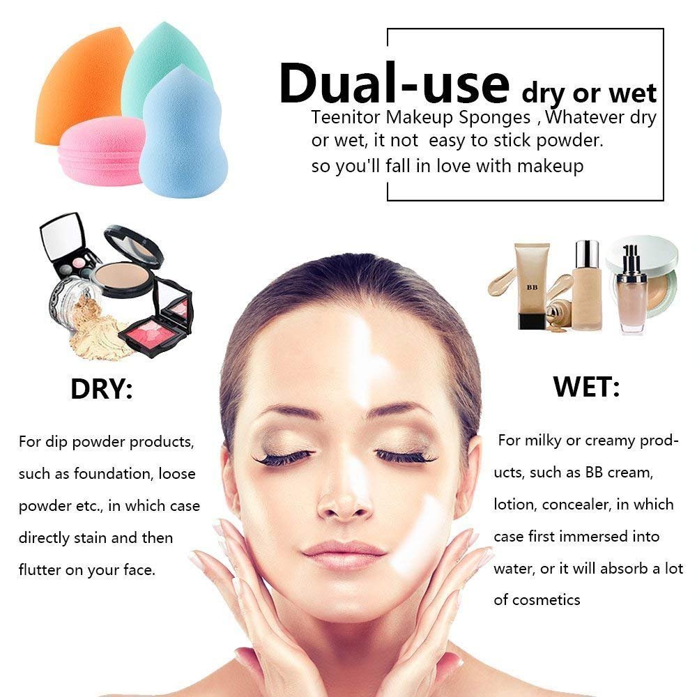 Hanumex® 6-Piece Soft Makeup Sponge Set - Premium Foundation Blending Sponges for Flawless Cosmetic Application | Perfect for Liquid, Cream & Powder Makeup | Ideal for Professional Artists & Everyday Beauty Routine