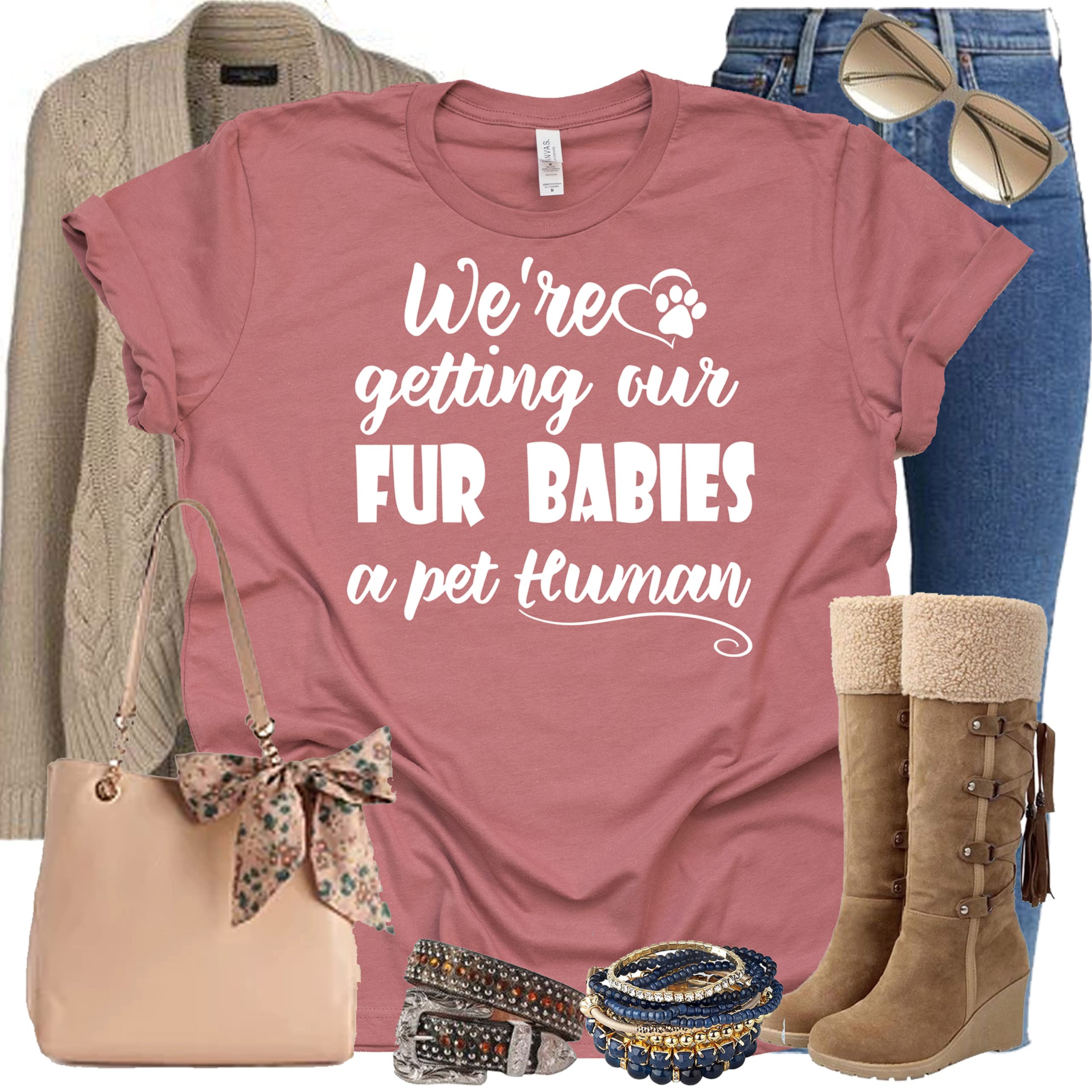Pet Human Shirt for Dogs - Cute Pregnancy & Baby Announcement Tee for Dog Moms | Perfect for Gender Reveals & Family Photos