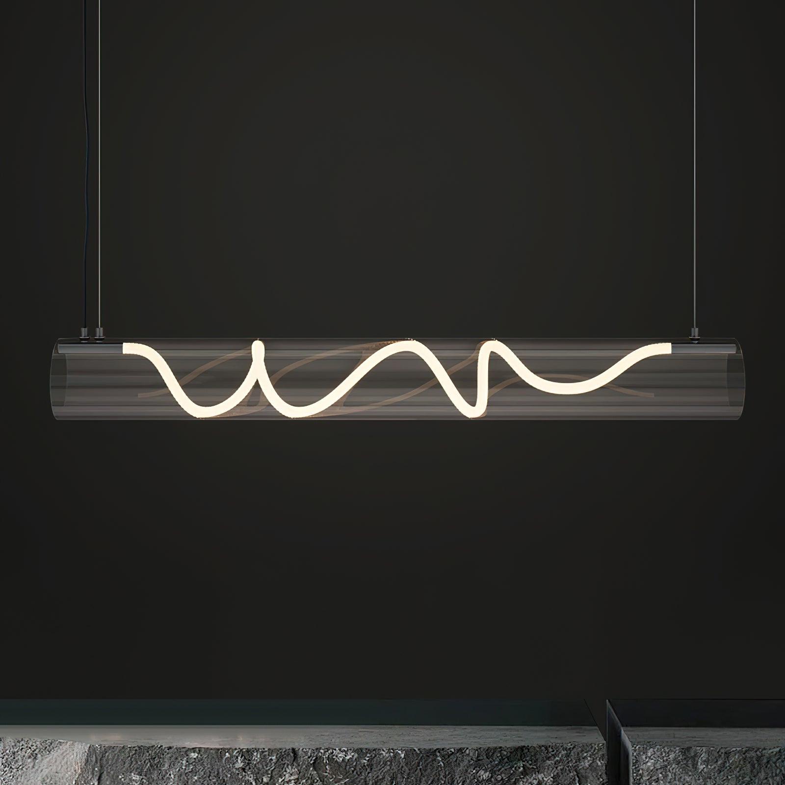 Alexandra Linear Pendant Light - Modern Minimalist Hanging Fixture for Kitchen Island, Dining Room & Bedroom Lighting | Dimmable LED Chandelier for Home Decor