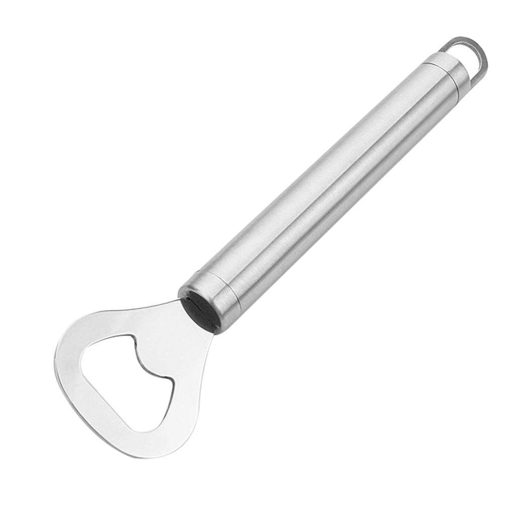 Stainless Steel Drink Opener for Wine & Beer Bottles - Durable Kitchen, Dining & Bar Tool - Perfect for Elderly & Home Use (Silver, One Size) - Great for Parties, BBQs & Everyday Convenience