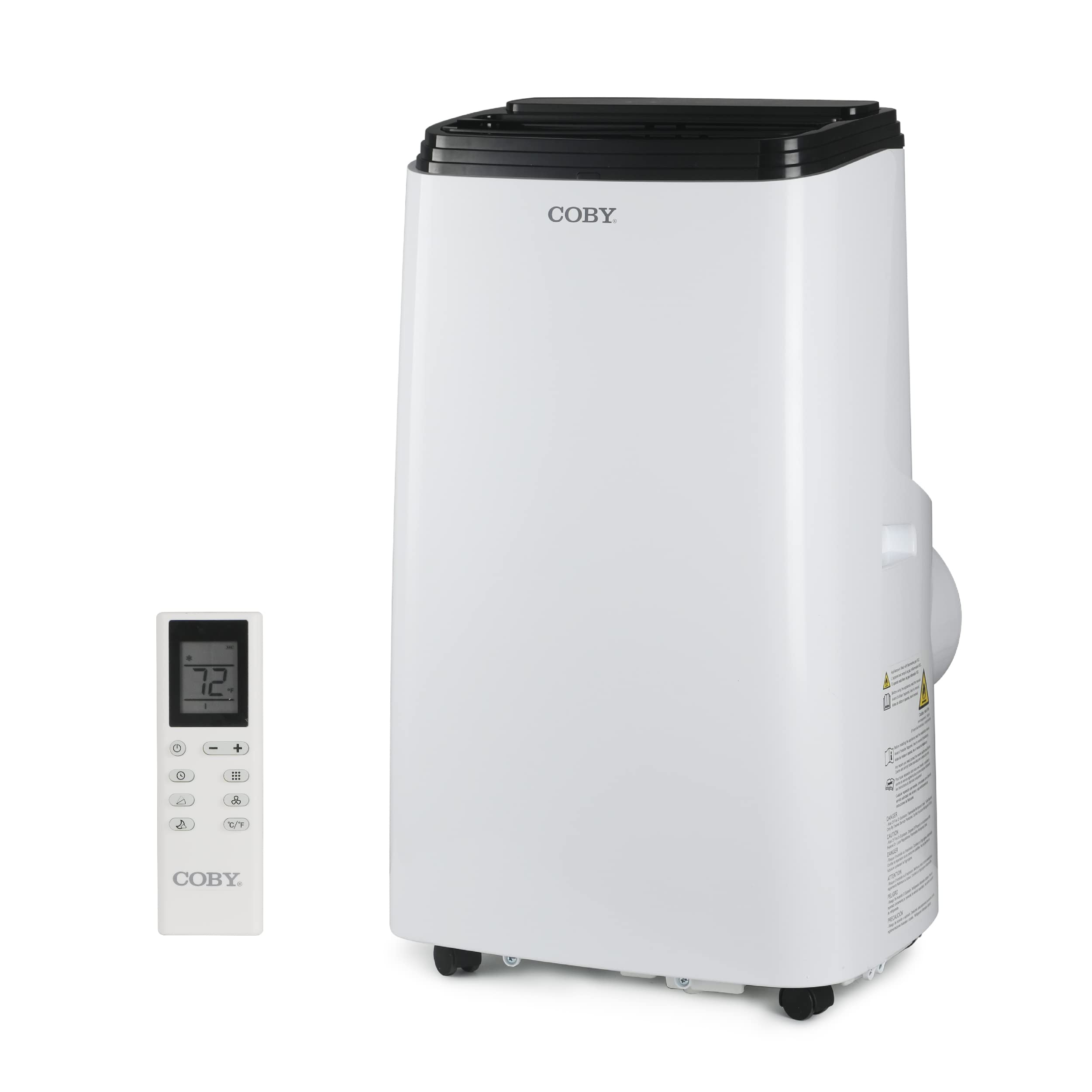Coby CBPAC815H 4-in-1 Portable Air Conditioner with Heater, Dehumidifier & Fan - 12,000 BTU Cooling & Heating - White - Perfect for Bedrooms, Living Rooms & Home Offices