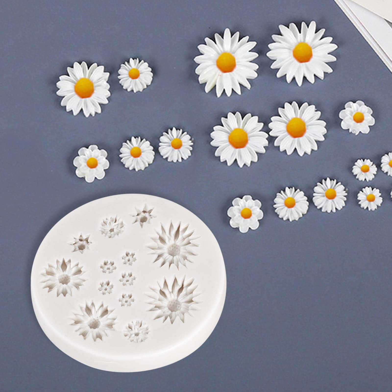 1PCS Daisy Silicone Mold for Polymer Clay - Mini Flower Clay Molds for DIY Jewelry Making, Earrings & Craft Decorations - Perfect for Handmade Resin Art, Polymer Clay Creations & Home Decor Projects