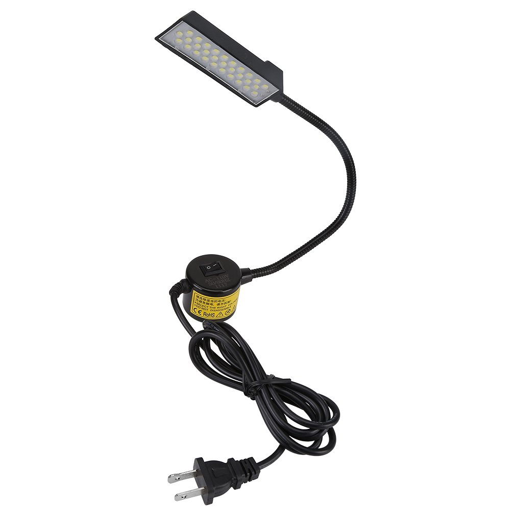 Magnetic Flexible Arm LED Work Light with Daylight White LEDs - Adjustable Craft Light for DIY, Repair & Hobbies (US Plug 110V) - Perfect for Workshops, Garages & Home Improvement Projects