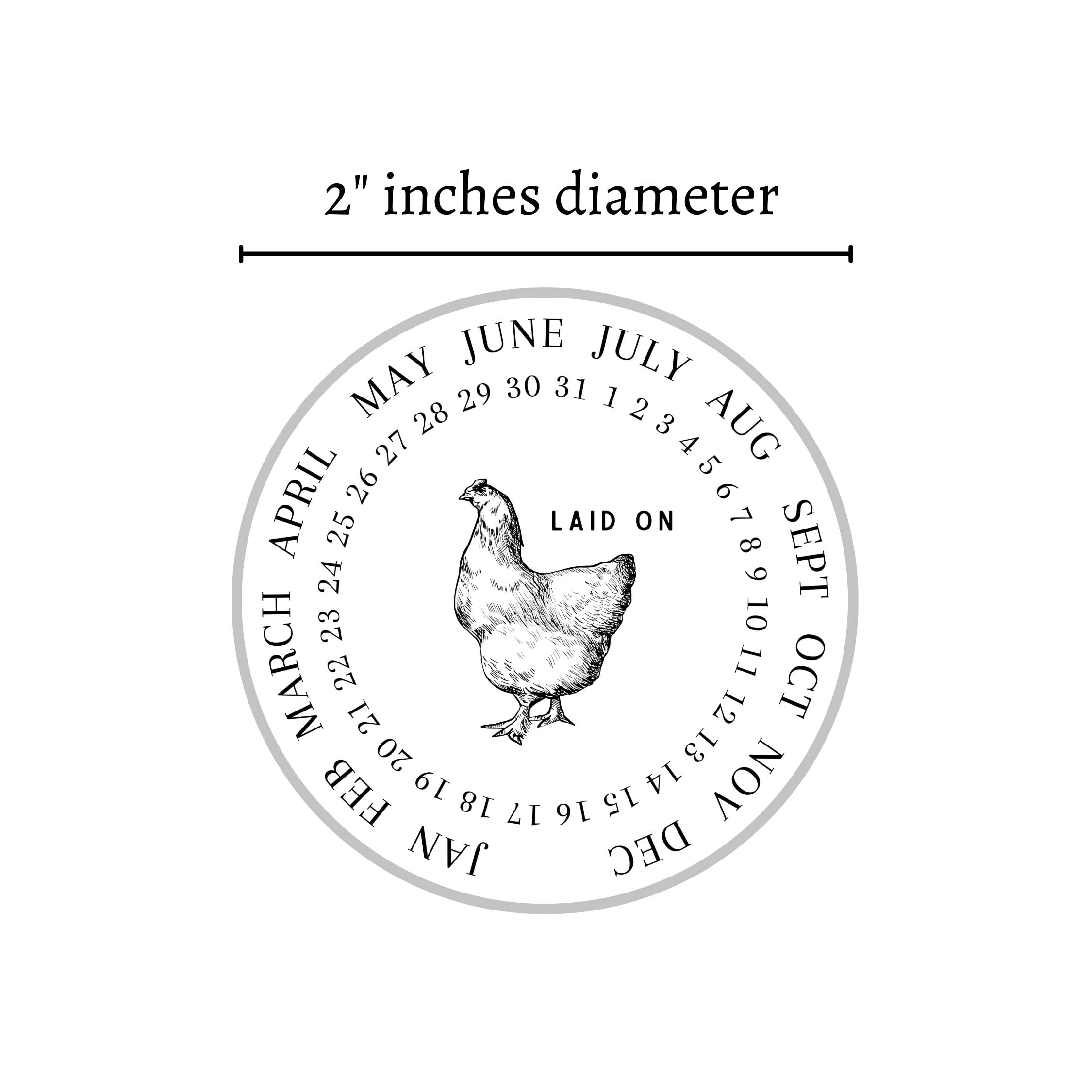 Farm Fresh Egg Date Stickers - 50 Pack 2