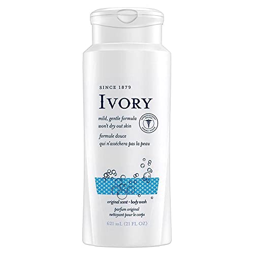 Ivory Original Body Wash for Sensitive Skin - 21 oz (Pack of 3) | Gentle Cleansing & Moisturizing | Perfect for Daily Shower, Gym & Travel