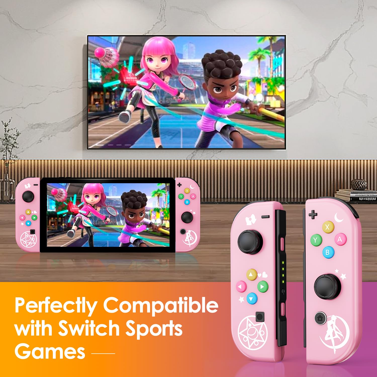 Wireless Controller for Nintendo Switch - Dual Vibration & Wake-up Function, Ergonomic Gamepad for Mario Kart, Super Smash Bros & Zelda Gaming Sessions