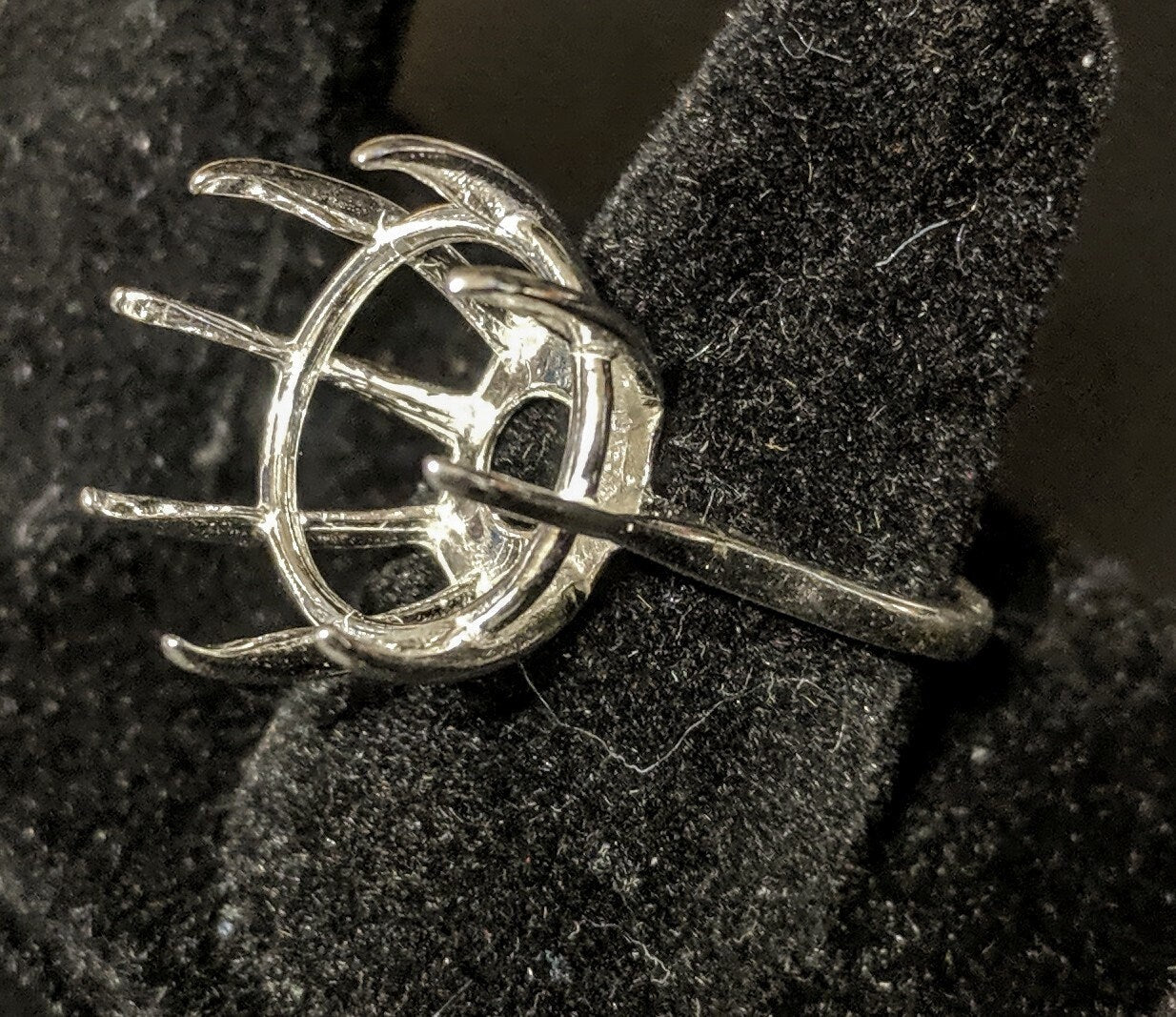 Solid Sterling Silver or 14kt Gold 9mm-20mm Deep Round Pre-Notched Blank Ring Shank Setting (Size 8) - Perfect for Jewelry Making, Custom Engagement Rings & DIY Craft Projects