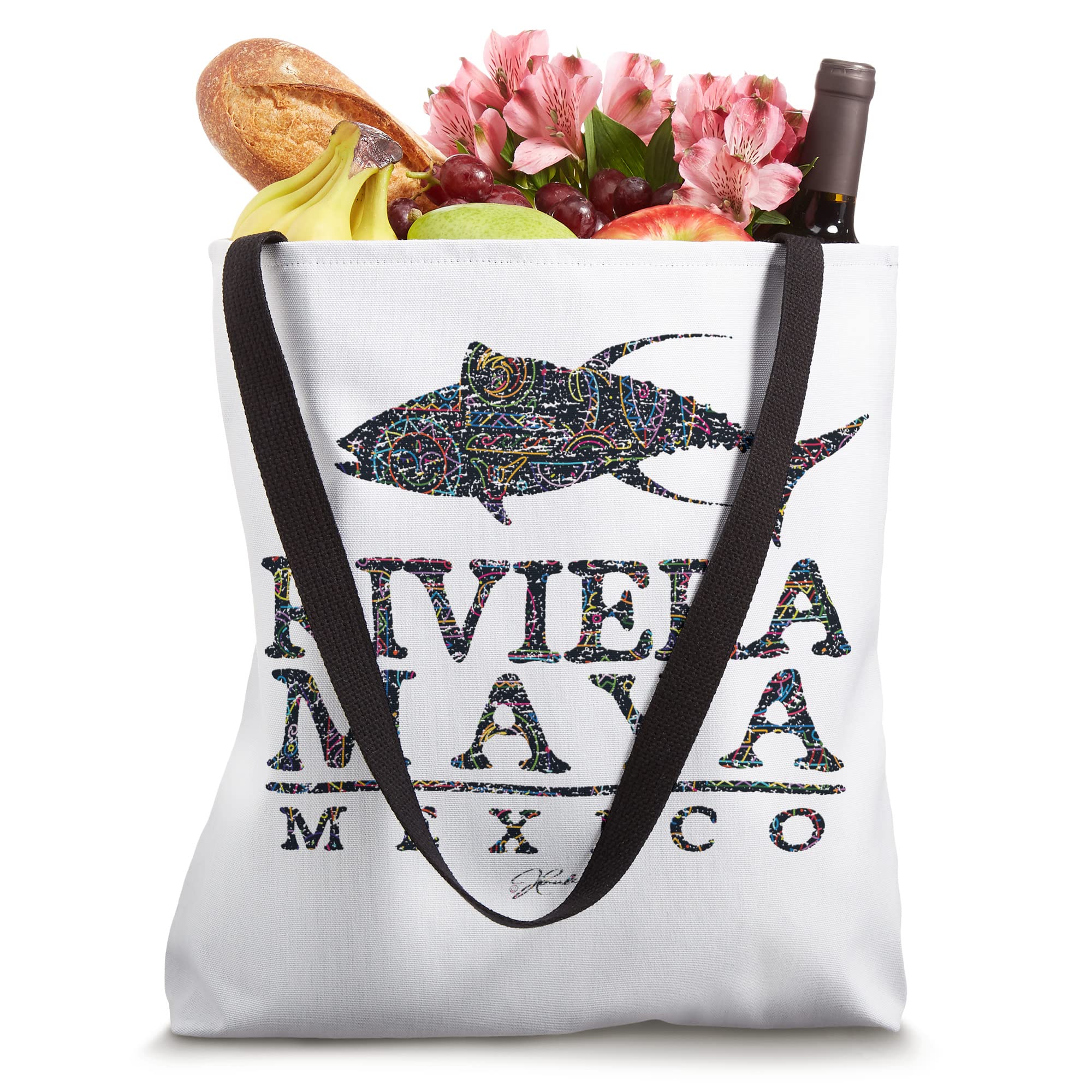 JCombs: Stylish Yellowfin Tuna Tote Bag from Riviera Maya Mexico - Perfect for Beach Trips, Grocery Shopping & Eco-Friendly Daily Use