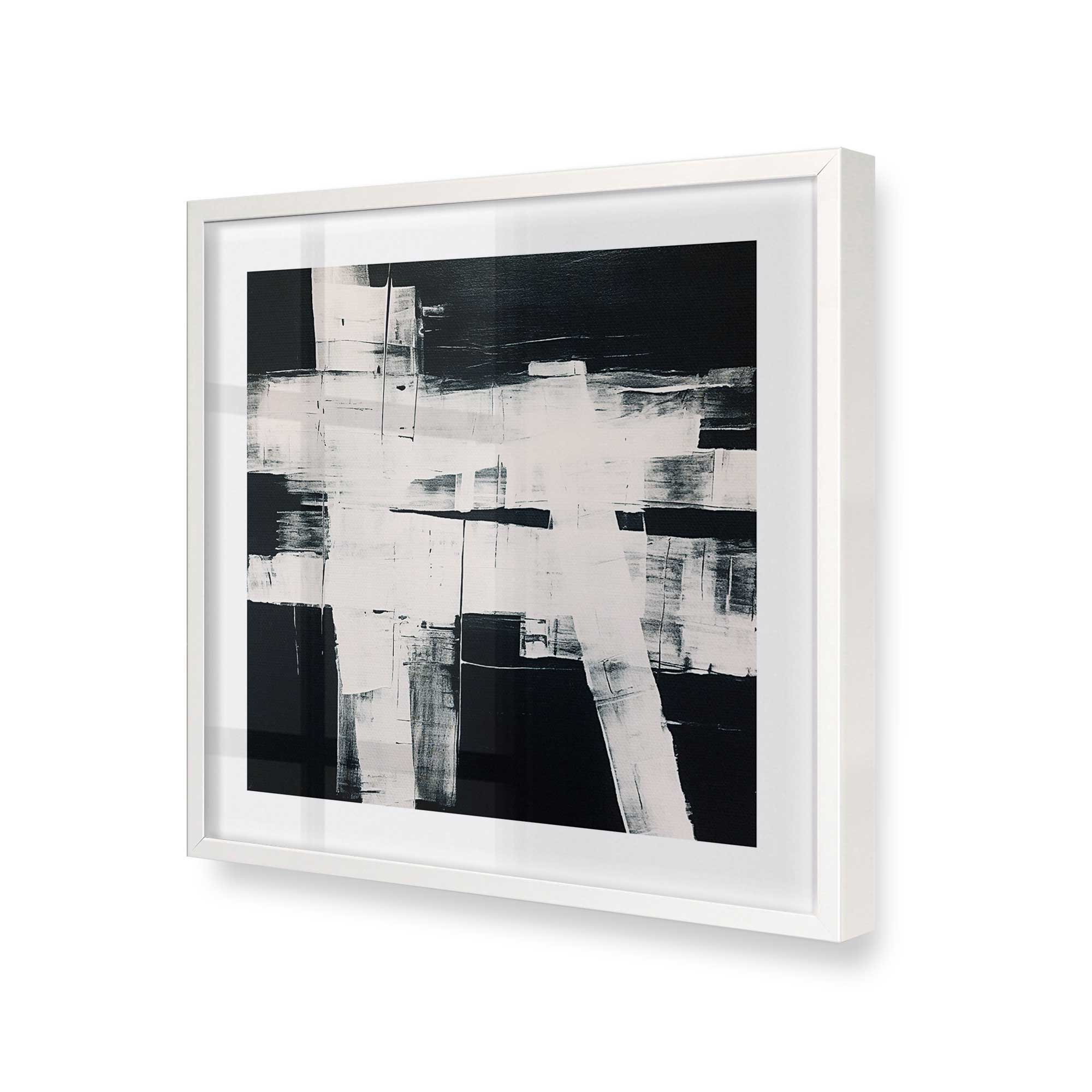 Eclipsed Onyx Tangle II Print - Abstract Black & White Wall Art for Modern Home & Office Decor | Perfect for Living Room, Bedroom or Workspace