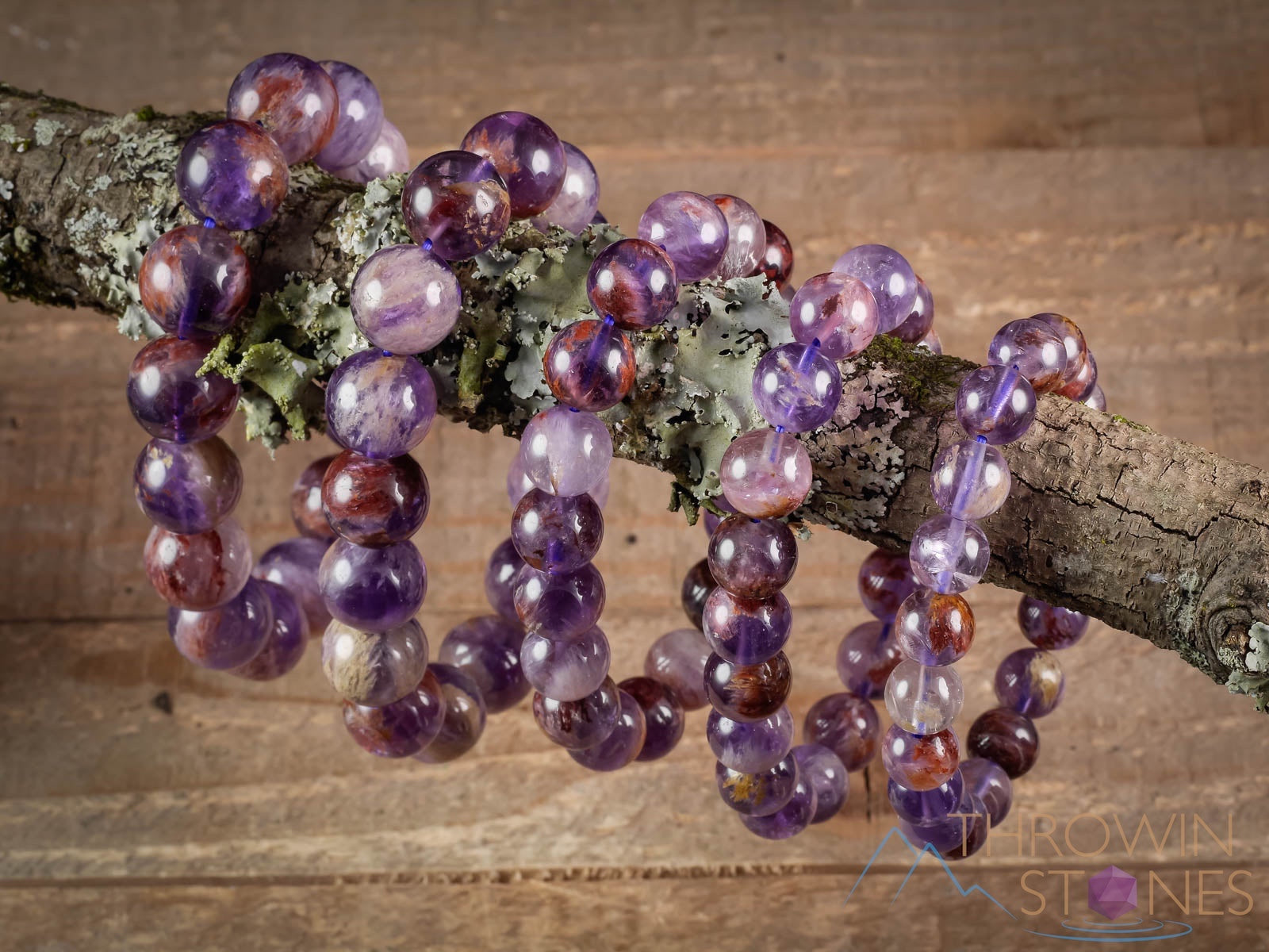 Amethyst Crystal Bracelet - Round Beads Beaded Bracelet, Handmade Healing Jewelry, February Birthstone Gift for Women - Perfect for Meditation, Yoga & Spiritual Healing