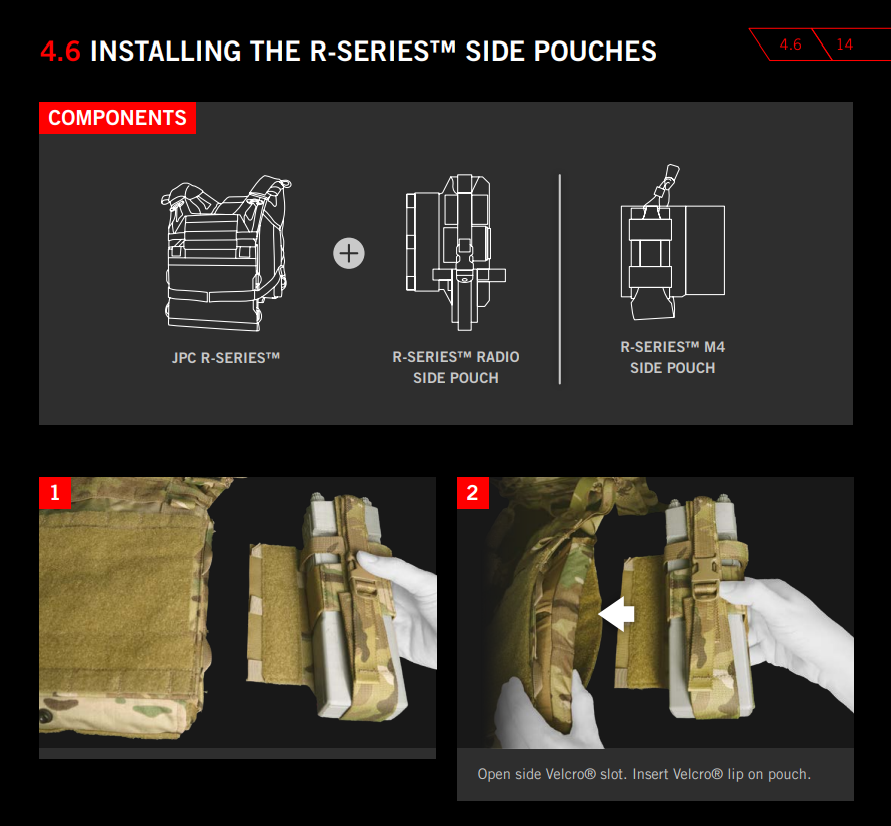 Crye Precision R Series M4 Side Pouch - Ambidextrous Tactical Magazine Pouch for M4/AR-15 Magazines - Perfect for Military, Airsoft & Outdoor Shooting Range Use