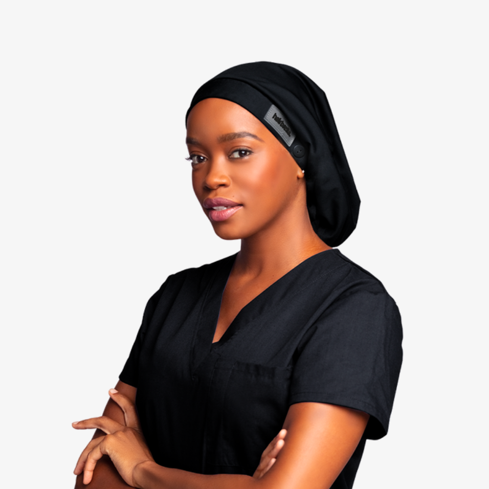 Waterproof Hairbrella Scrub Cap XL - Satin Lined Teal Surgical Hat for Nurses, Doctors & Healthcare Workers - Shower & Sleep Protection