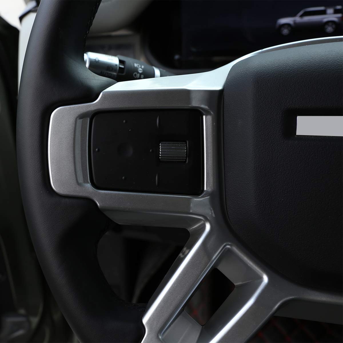 Land Rover Defender 110 2020 ABS Interior Steering Wheel Cover Trim - Silver Car Accessories for Enhanced Grip & Style | Perfect for Off-Road Adventures & Daily Commutes