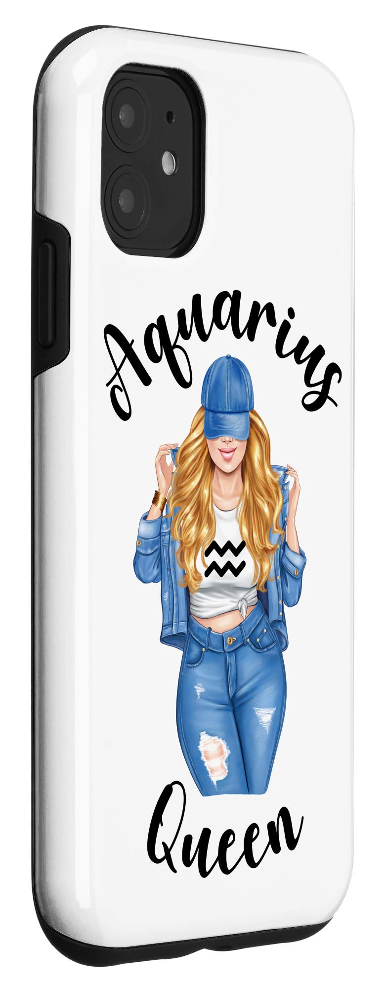 iPhone 11 Case - Streetwise Aquarius Queen Blonde Diva Design - Perfect for Birthday Gifts & Women's Fashion Accessories - Trendy Protective Phone Cover for Daily Use & Special Occasions