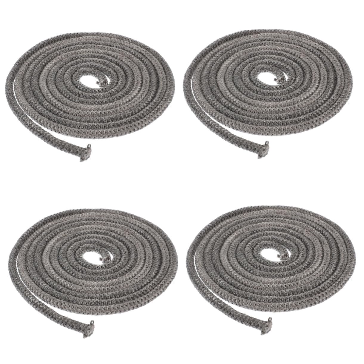 BESPORTBLE 4-Piece Fireplace Replacement Rope - High-Temperature Fiberglass Gasket for Wood Stove & Fireplace Insert - Perfect for Sealing Doors & Preventing Heat Loss
