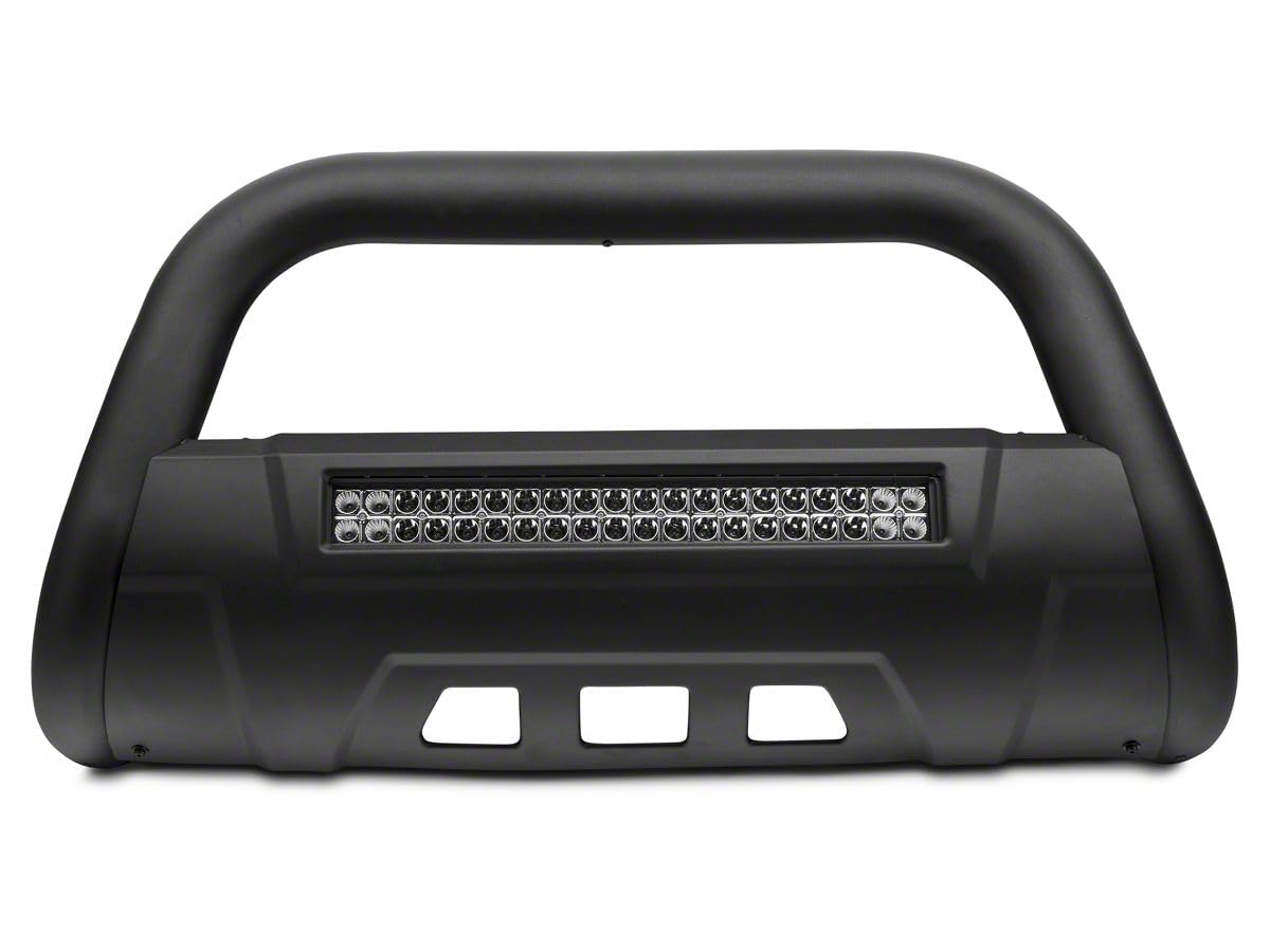 Barricade HD Bull Bar with Skid Plate & 20-Inch LED Light Bar - Textured Black for 2007-2018 Chevy Sierra 1500 | Off-Road Protection & Enhanced Night Visibility