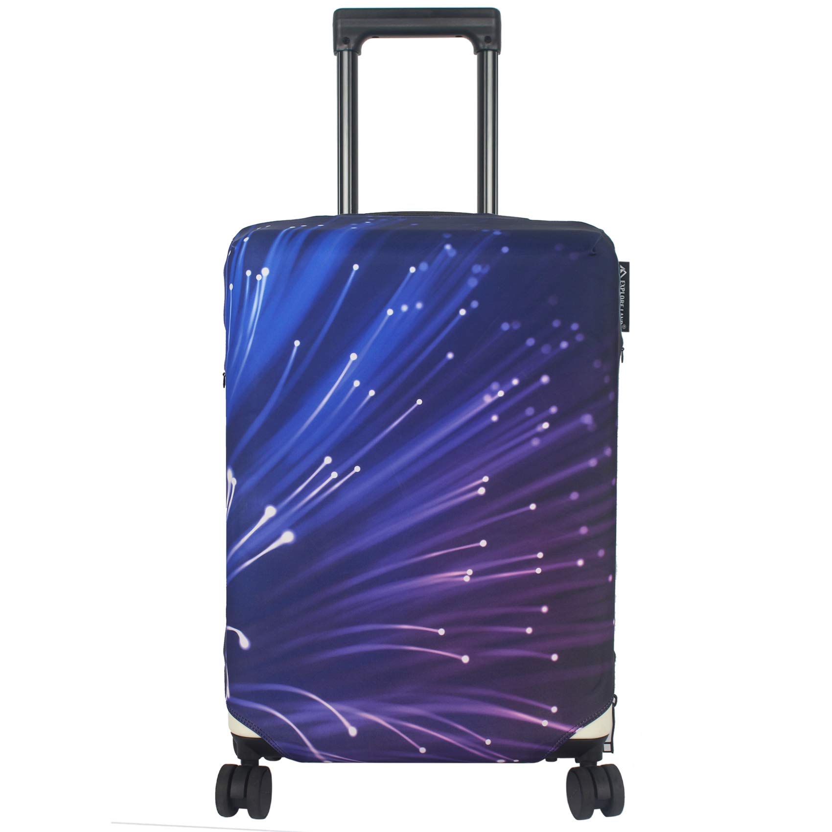 Waterproof Suitcase Cover for 27-30 Inch Luggage - Durable Travel Bag Protector with Fireworks Design (Large Size) | Perfect for Airplane Checked Bags & Vacation Travel Gear Protection
