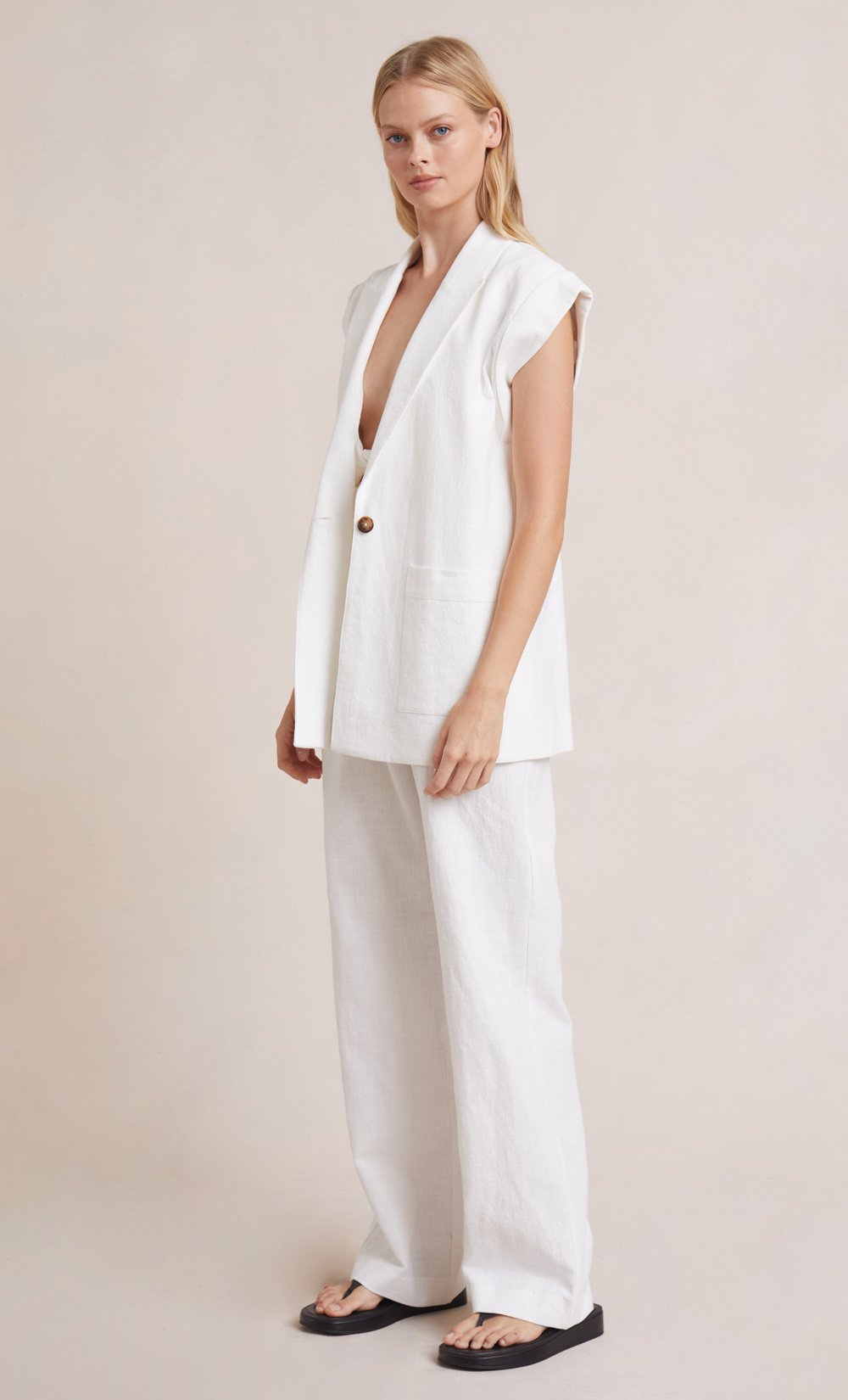 Dunes Women's Ivory Vest - Lightweight Casual Button-Up Vest for Spring & Fall - Perfect for Layering, Office Wear, and Outdoor Activities