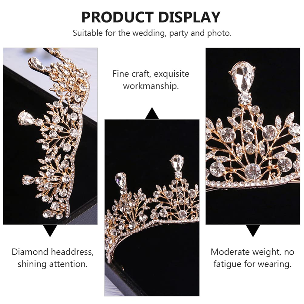 Sparkly Rhinestone Tiara Crown for Prom, Bridal, Weddings & Photo Props – Elegant Headband for Girls, Wigs & Beauty Accessories (Perfect for Pageants, Parties & Special Occasions)