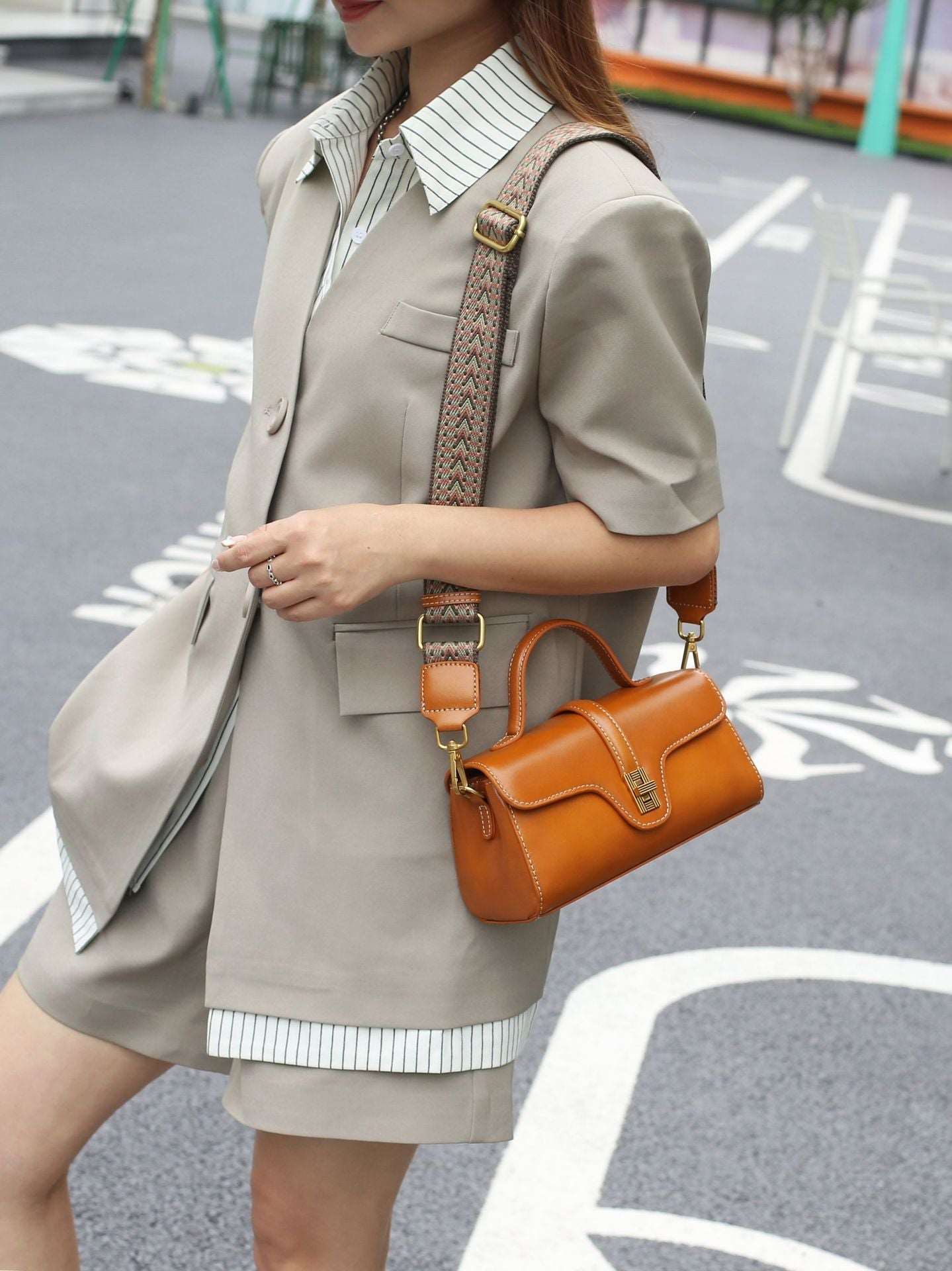 Classic Leather Top Handle Bag for Women - Elegant & Durable Handbag for Work, Travel & Everyday Use
