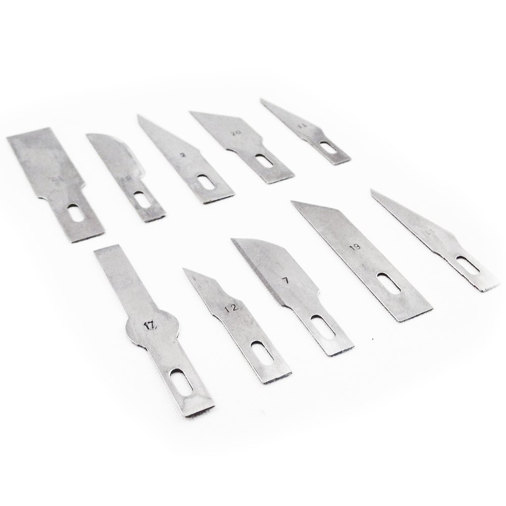 Testors 10-Piece Razor Knife Blade Refill Pack - Replacement Blades for 8828 Hobby Knife - Perfect for Crafting, Model Building & DIY Projects