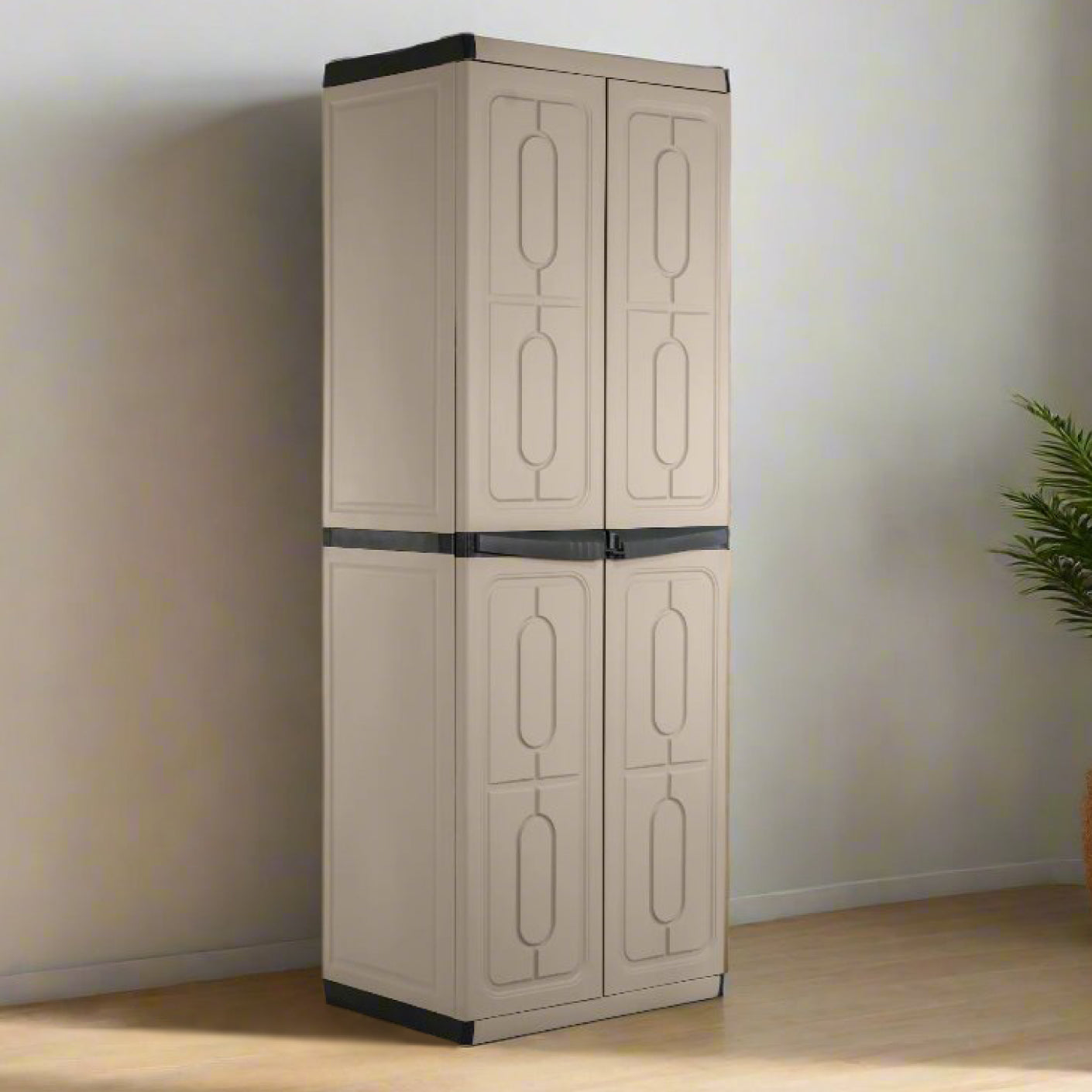 Italian DIY Closet - High 2-Door Wardrobe (608-2) for Bedroom & Walk-in Closet Organization
