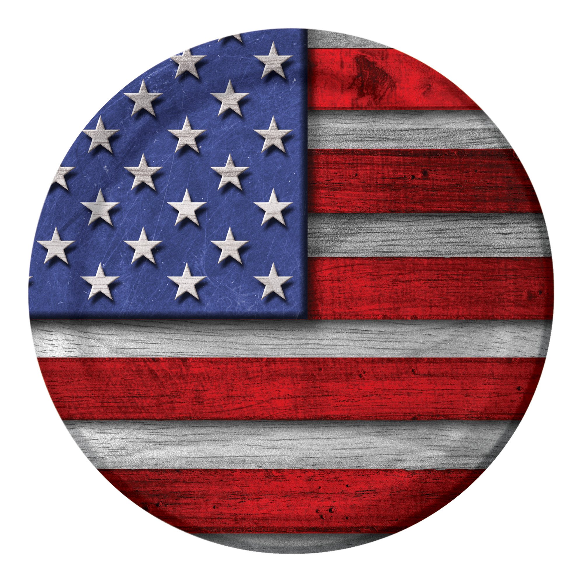 Creative Converting 8 Count Patriotic Paper Dessert Plates - Red White & Blue Flag Design for 4th of July, Memorial Day & Independence Day Parties - Perfect for BBQs, Picnics & Summer Celebrations
