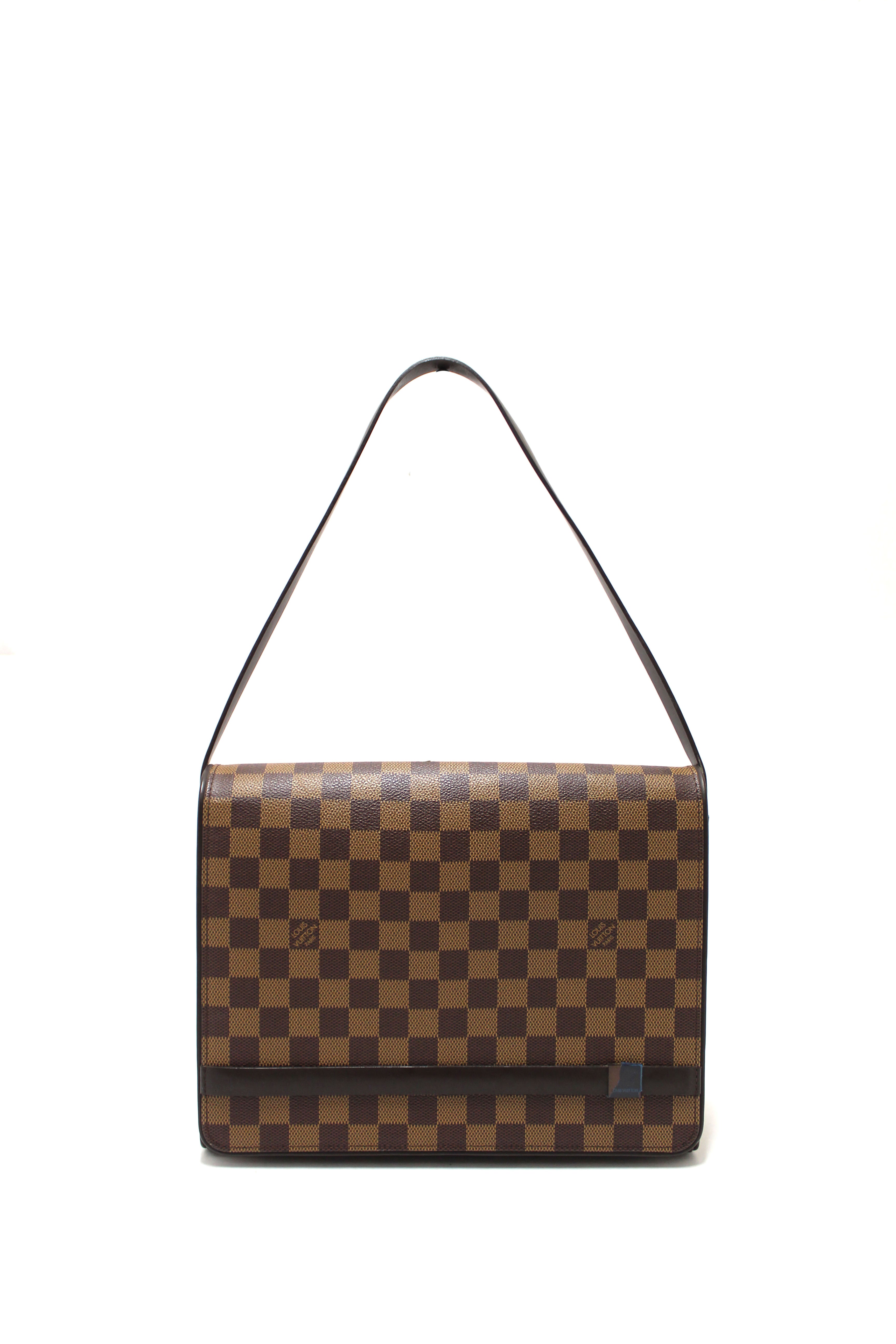 Authentic Louis Vuitton Damier Ebene Tribeca Long Shoulder Bag - Luxury Crossbody Purse for Women, Fashionable Designer Handbag for Work, Travel & Evening Out