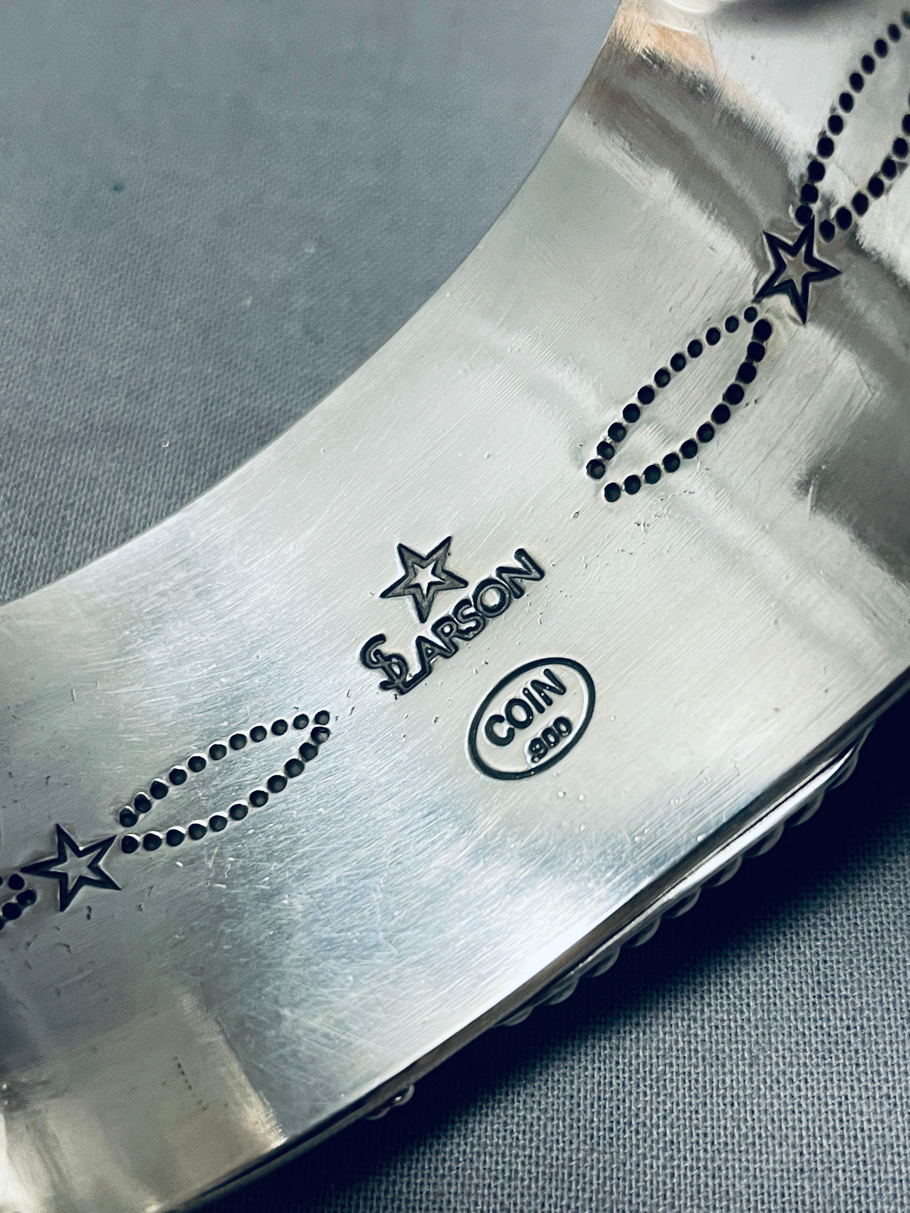 133 Gram Hand Poured Coin Silver Lapis Lazuli Bracelet - Heavy Statement Jewelry for Women, Boho Chic Accessories for Parties, Weddings & Special Occasions