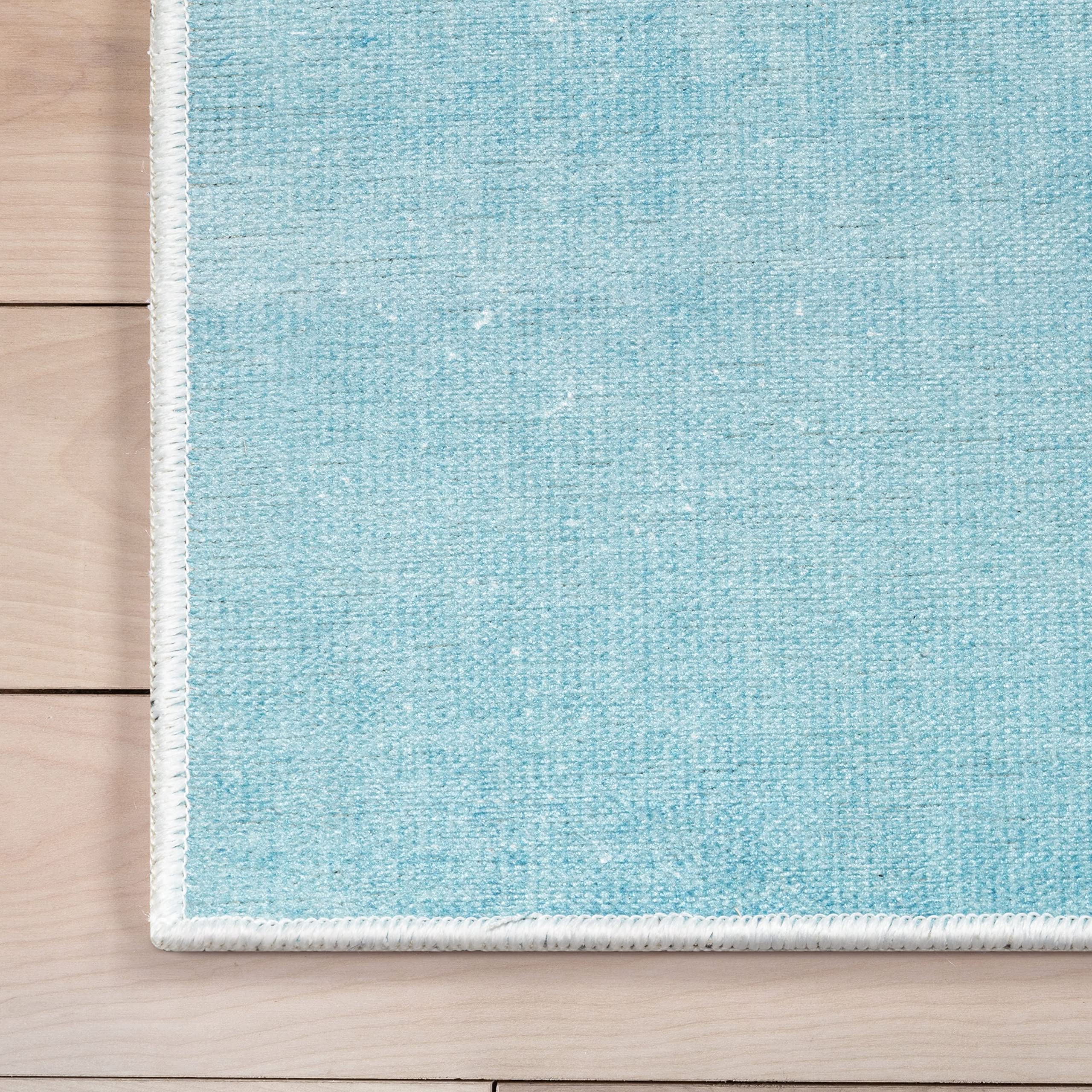 Well Woven Kids Rugs Nightfall 6' x 9' Blue Modern Printed Machine Washable Area Rug - Soft Playroom Carpet for Nursery, Bedroom & Daycare Floor Decor