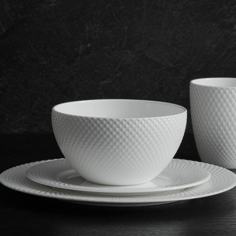 Stanton 4-Piece Soup & Cereal Bowl Set - Durable Porcelain Bowls for Soup, Cereal, Salad & Dessert | Perfect for Family Meals, Entertaining & Daily Use