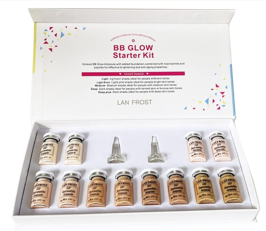 BB Glow Foundation 12 Cream Set - Korean Skin Perfection Makeup with SPF Protection | Natural Coverage & Brightening Effect for Flawless Daily Look | Perfect for Work, Date Night & Special Occasions