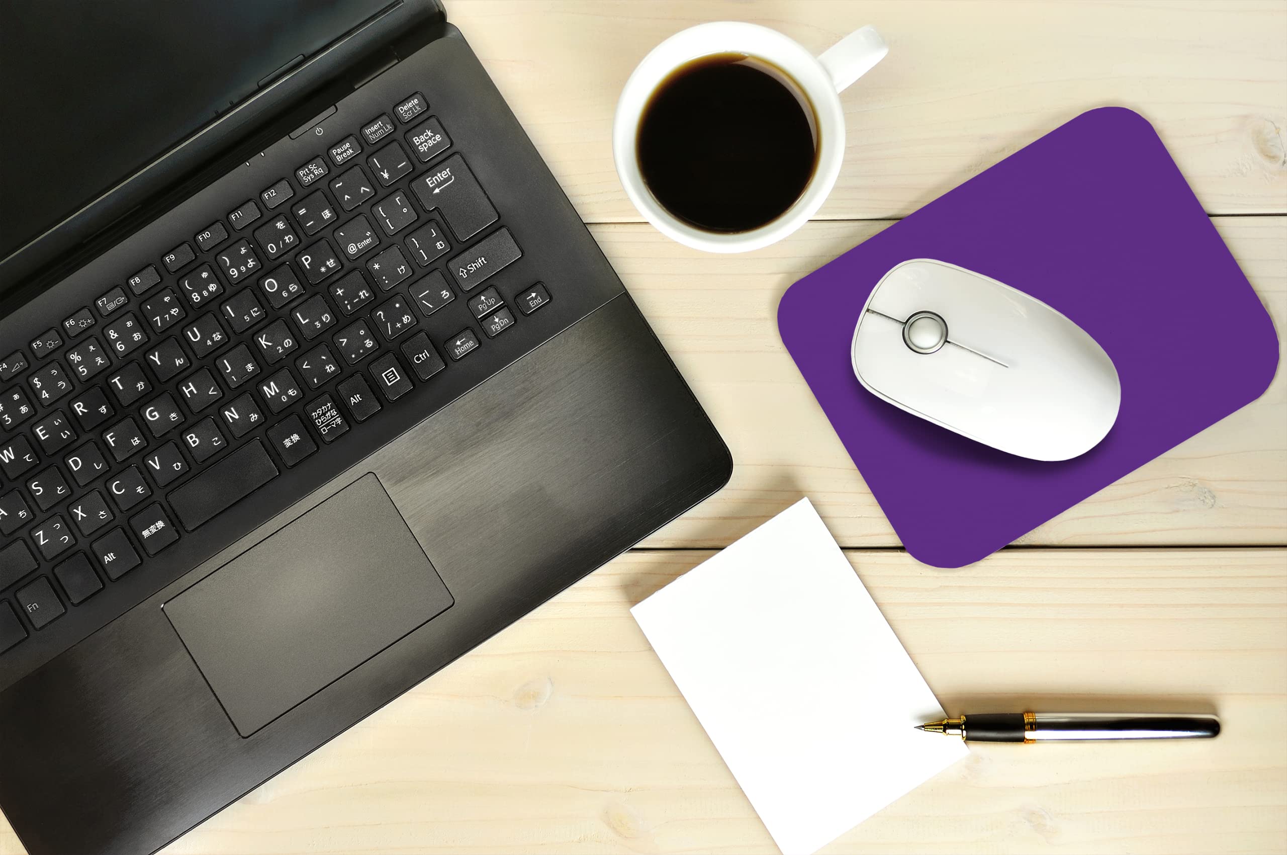 Premium Solid Color Non-Slip Mouse Pad - Purple | Ergonomic Desk Mat for Office, Gaming & Home Computer Use