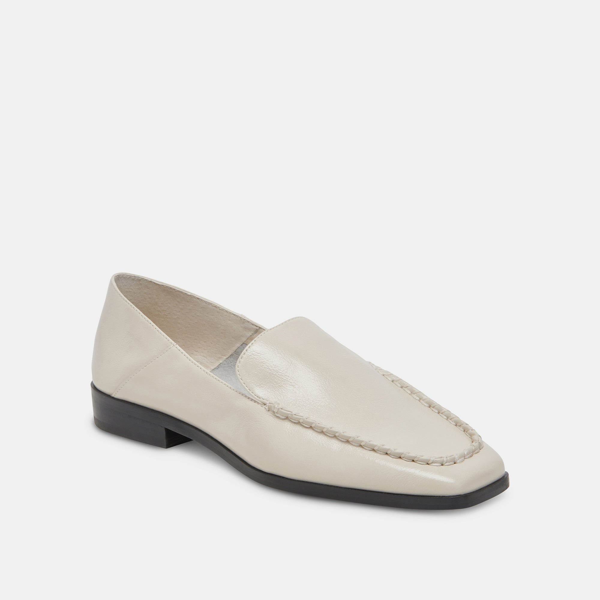 BENY FLATS IVORY CRINKLE PATENT LEATHER WOMEN'S SHOES - Comfortable & Stylish Slip-On Flats for Work, Office & Casual Wear | re:vita Collection