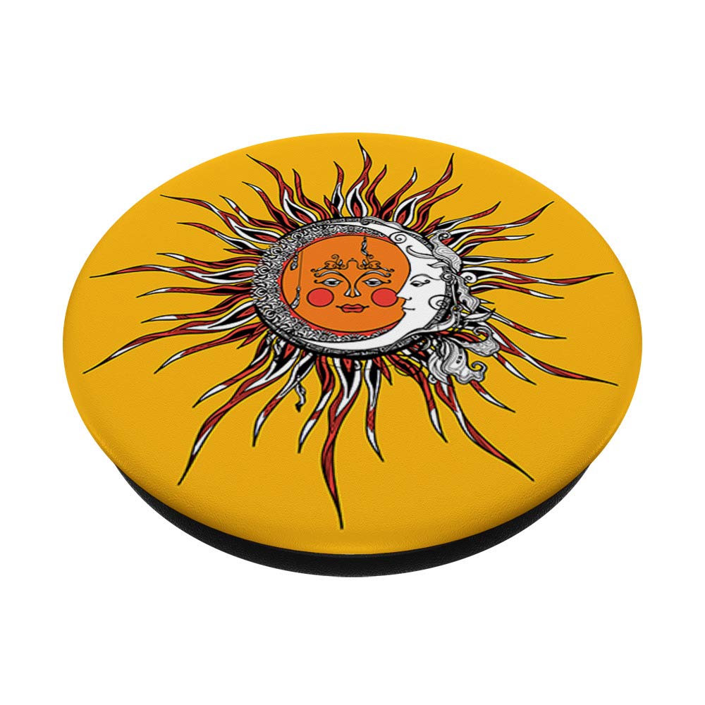 Sun and Moon PopSockets Phone Grip & Stand - Expandable Phone Holder for iPhone, Samsung, Tablets - Perfect for Work, Travel, and Daily Use