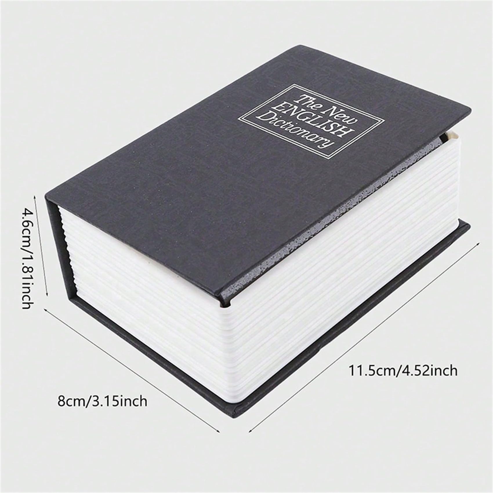 Small Book Safe with Key Lock - Dictionary Diversion Secret Storage Box for Cash & Valuables - Perfect for Home, Office & Travel Security