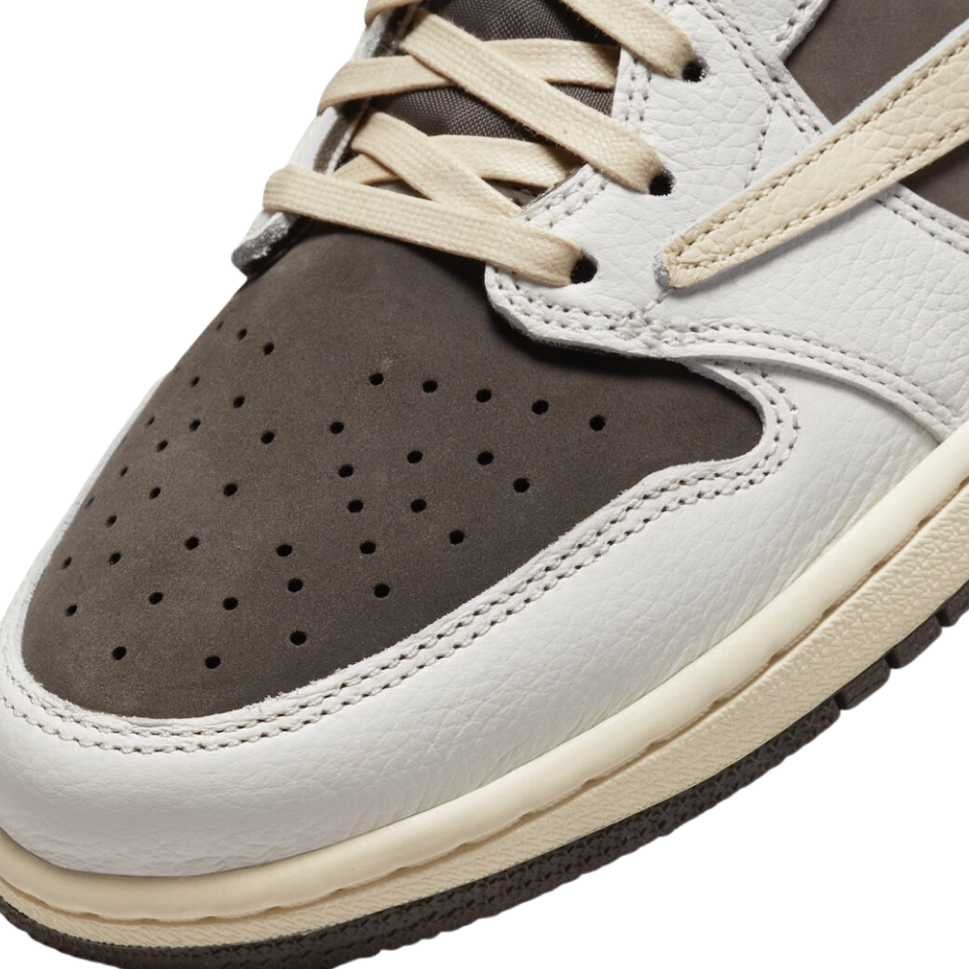 Air Jordan 1 x Travis Scott Retro Low OG SP Reverse Mocha Sneakers - Limited Edition Collaboration Shoes for Men - Perfect for Streetwear, Sneaker Collecting & Casual Fashion