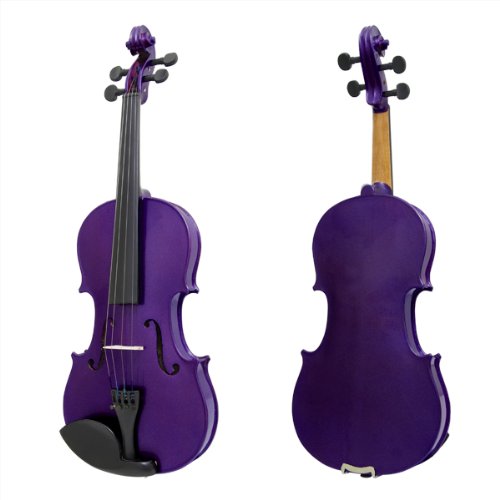 **Mendini 16-Inch MA-Purple Solid Wood Viola with Case, Bow, Rosin, Bridge & Strings – Perfect for Beginners, Students & Professional Musicians**