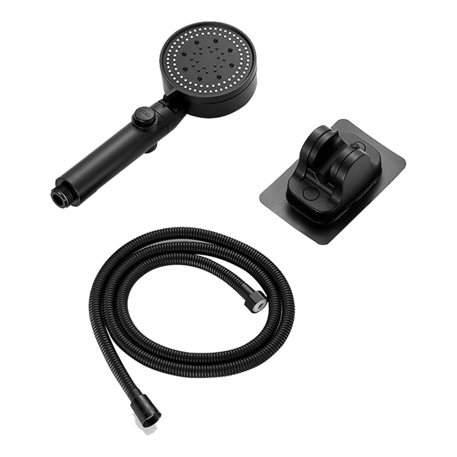 **5-Mode High Pressure Handheld Shower Head with ON/Off Switch - Water Saving, Easy Install, Body Spray Jets - Perfect for Bathroom, Spa & RV Use (Black, One Size)**