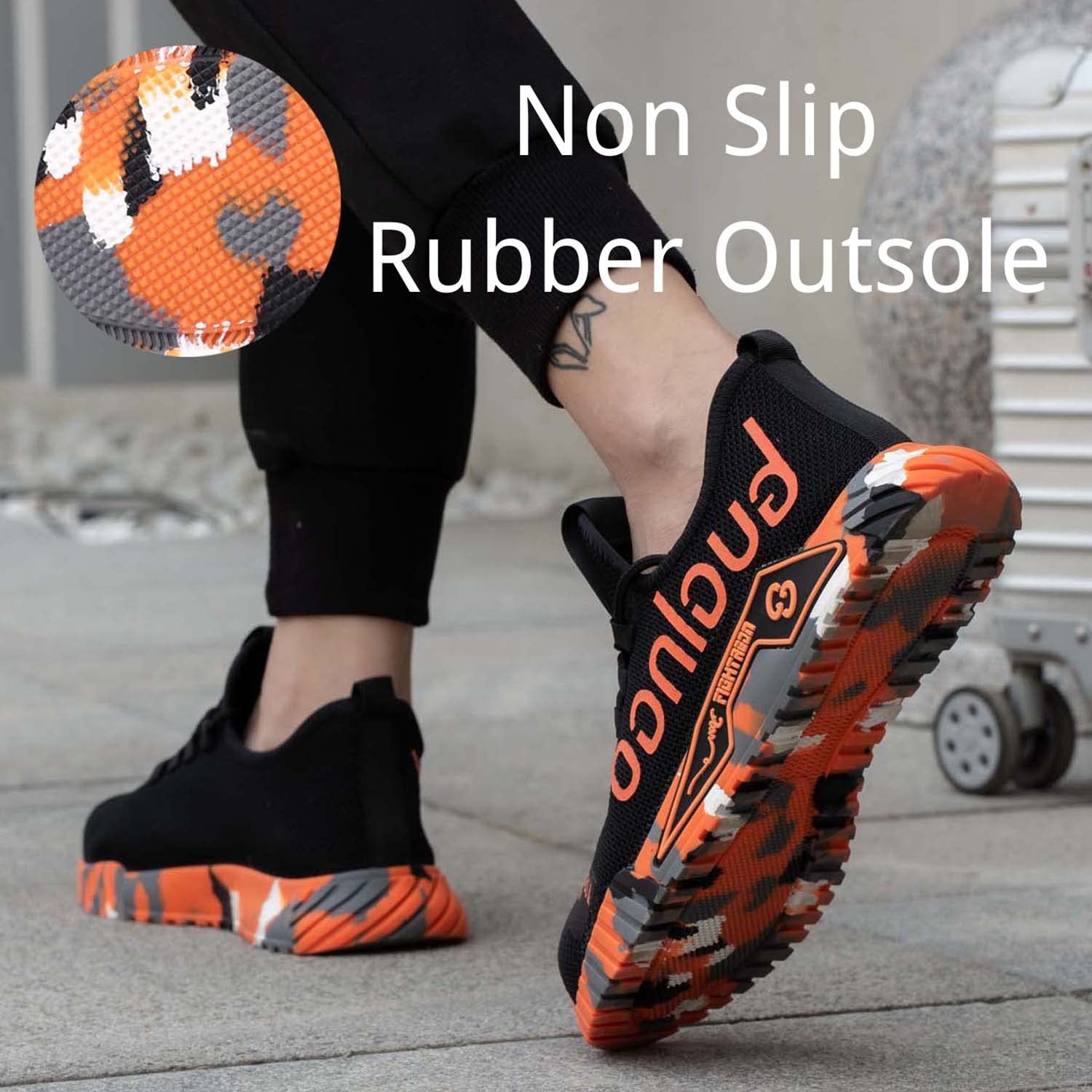 Men's & Women's Steel Toe Safety Sneakers - Lightweight Breathable Work Shoes with Slip Resistance | Durable Construction Footwear for Industrial, Warehouse & Outdoor Work