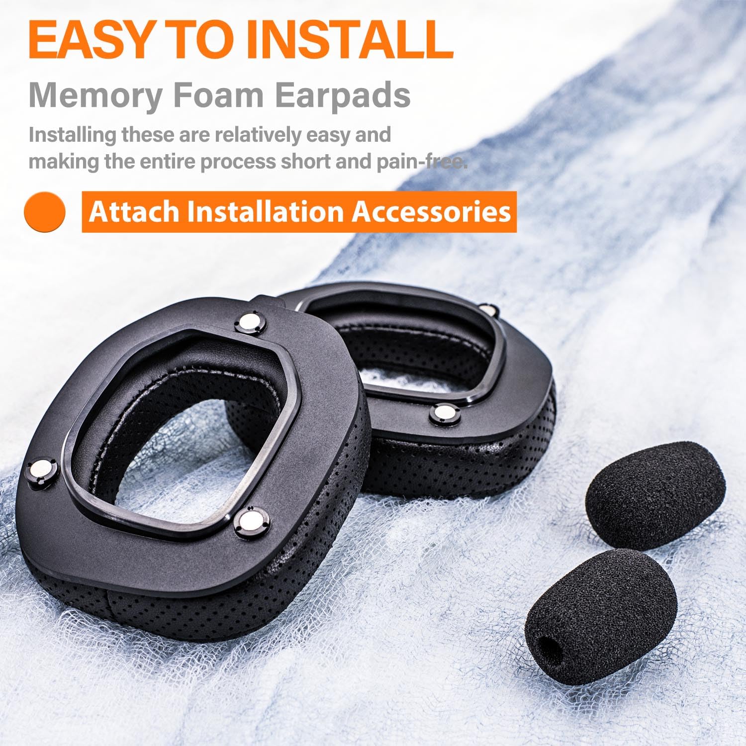 Astro A50 GEN 3 Replacement Ear Pads - Premium Sheepskin Leather Cushions with Breathable Holes | Compatible with A50 GEN 3 Headset | Mod Kit & Accessories | Perfect for Gaming, Streaming & Long Wear Comfort