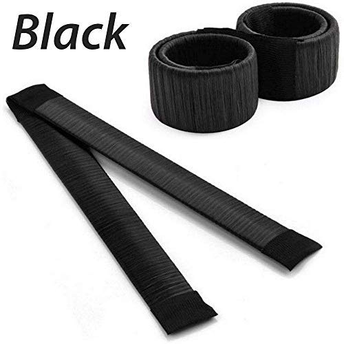 Stallion Black Magic Hair Donut Bun Maker - French Twist Hair Styler DIY Tool (2 Pack) for Women & Girls - Perfect for Updos, Ponytails & Special Occasions